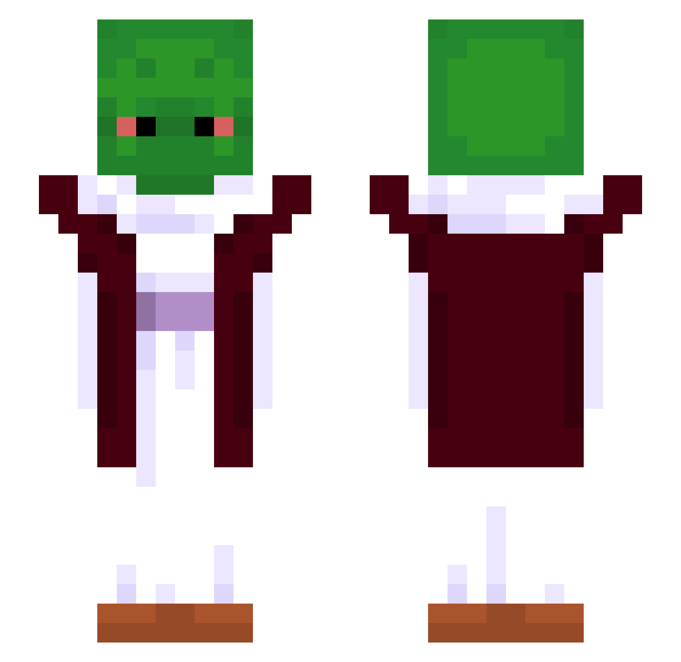 kingson_town Minecraft skin, front and back view