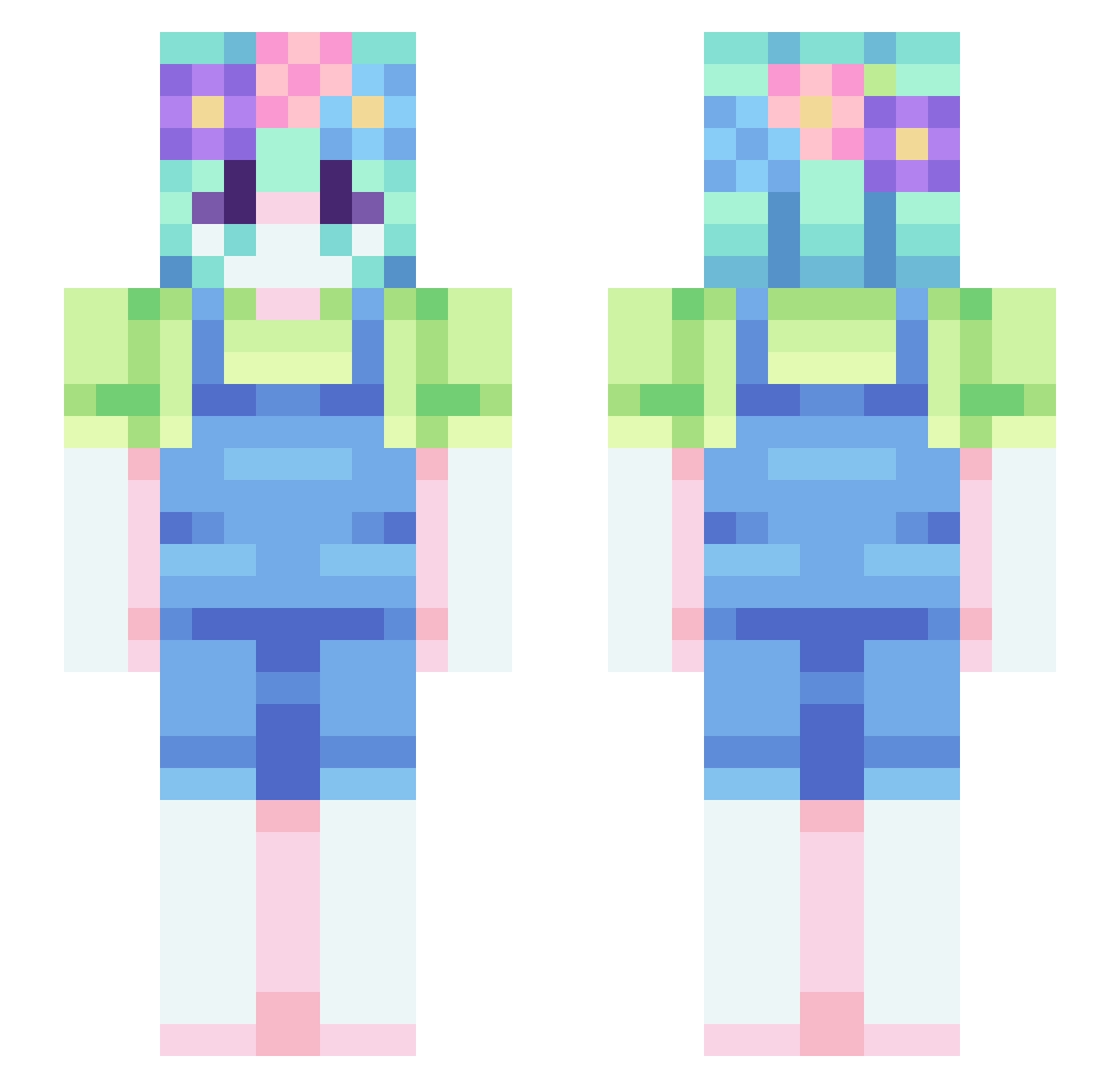 oSenz_ Minecraft skin, front and back view
