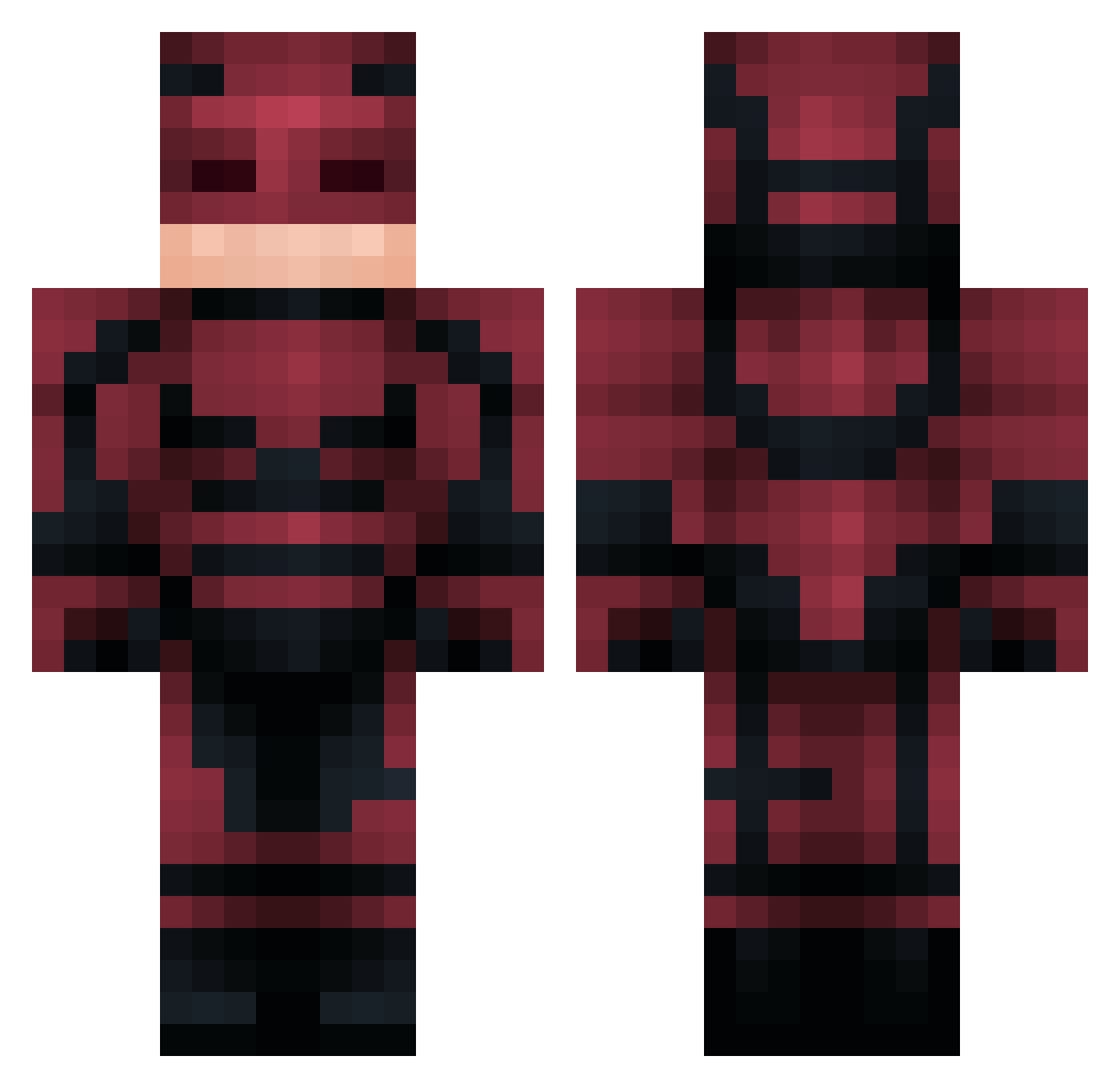gui07_ Minecraft skin, front and back view