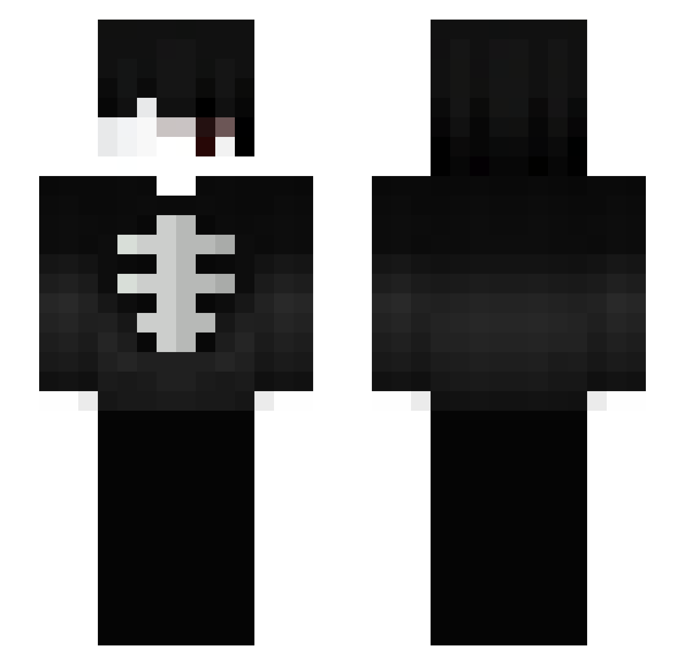 13q Minecraft skin, front and back view