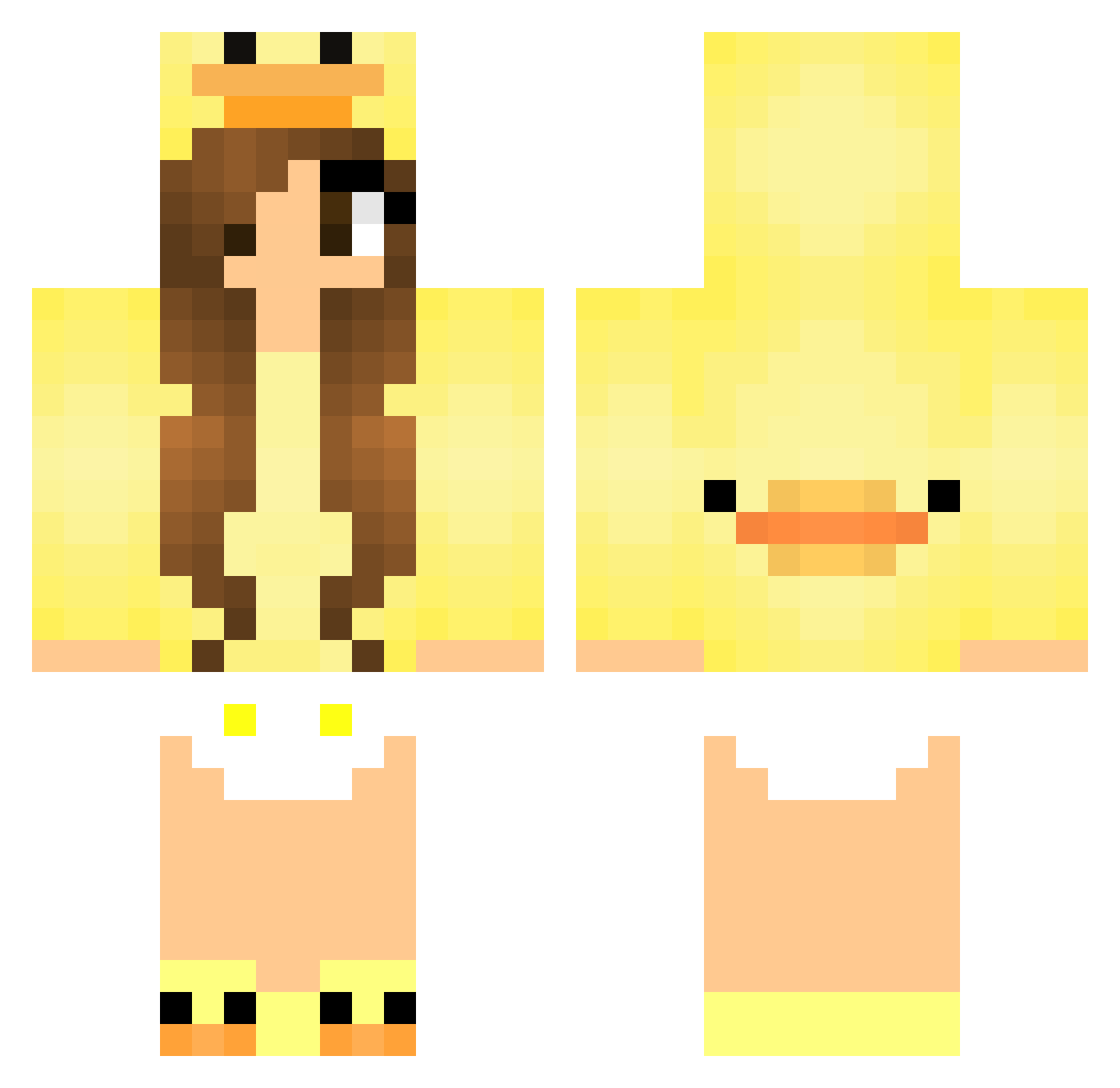 WowSpy Minecraft skin, front and back view