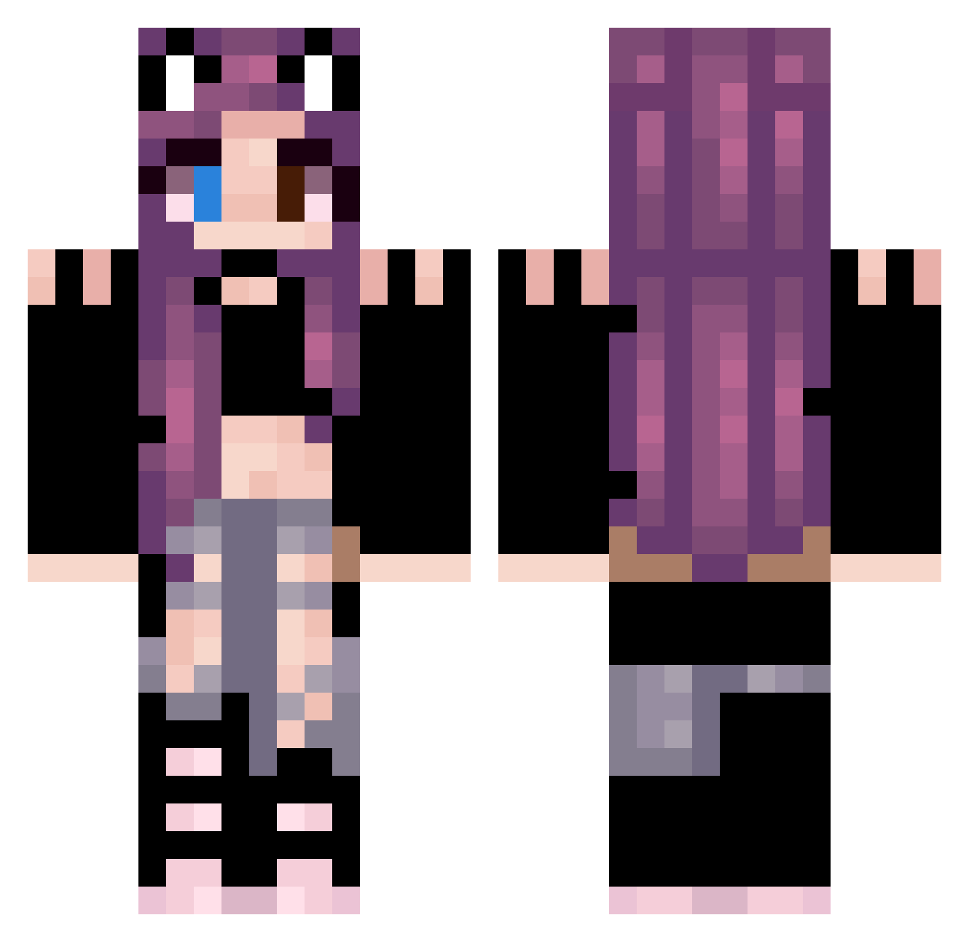 TheMummyHD Minecraft skin, front and back view