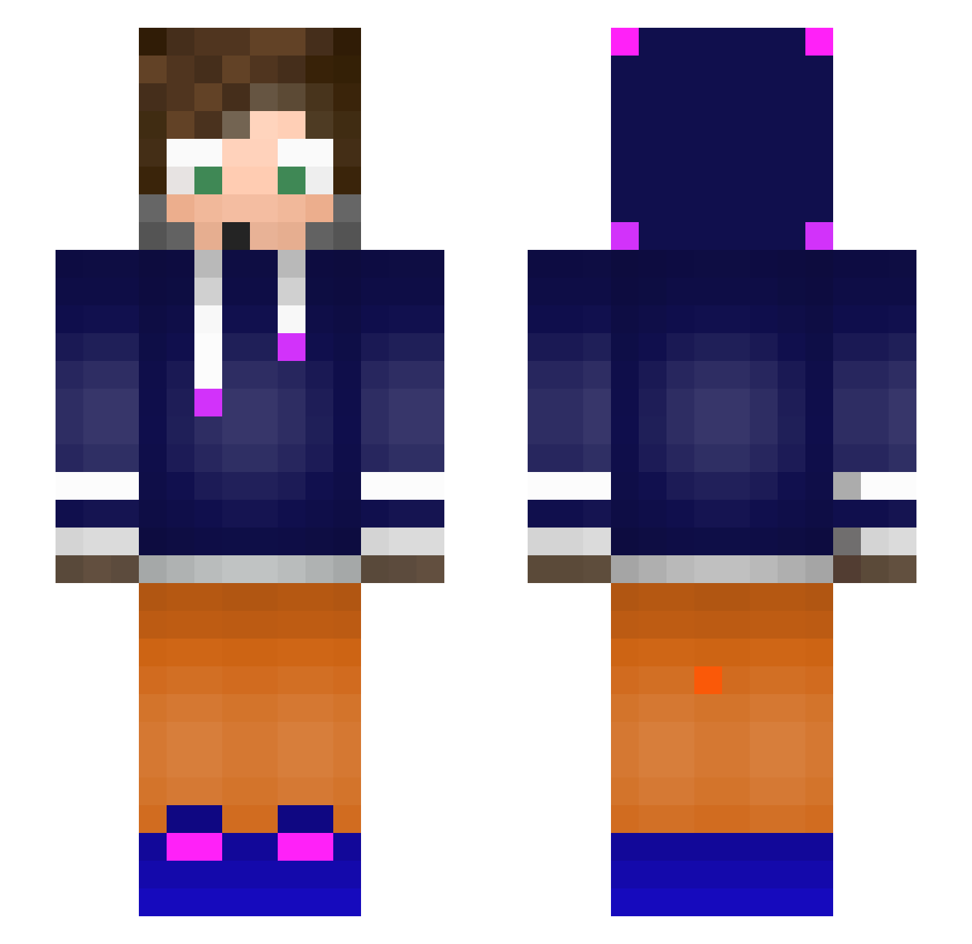 FedeGamer1 Minecraft skin, front and back view