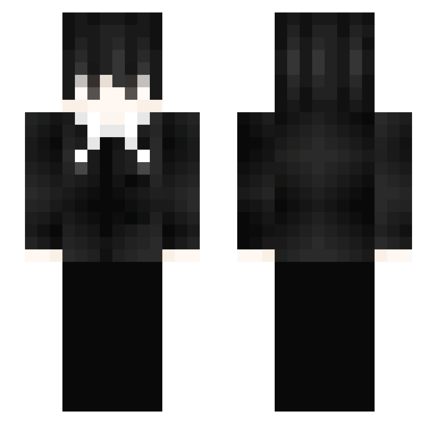 lovdeep Minecraft skin, front and back view