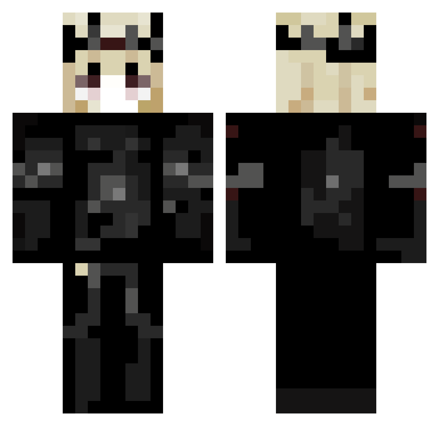 TruShadowest Minecraft skin, front and back view