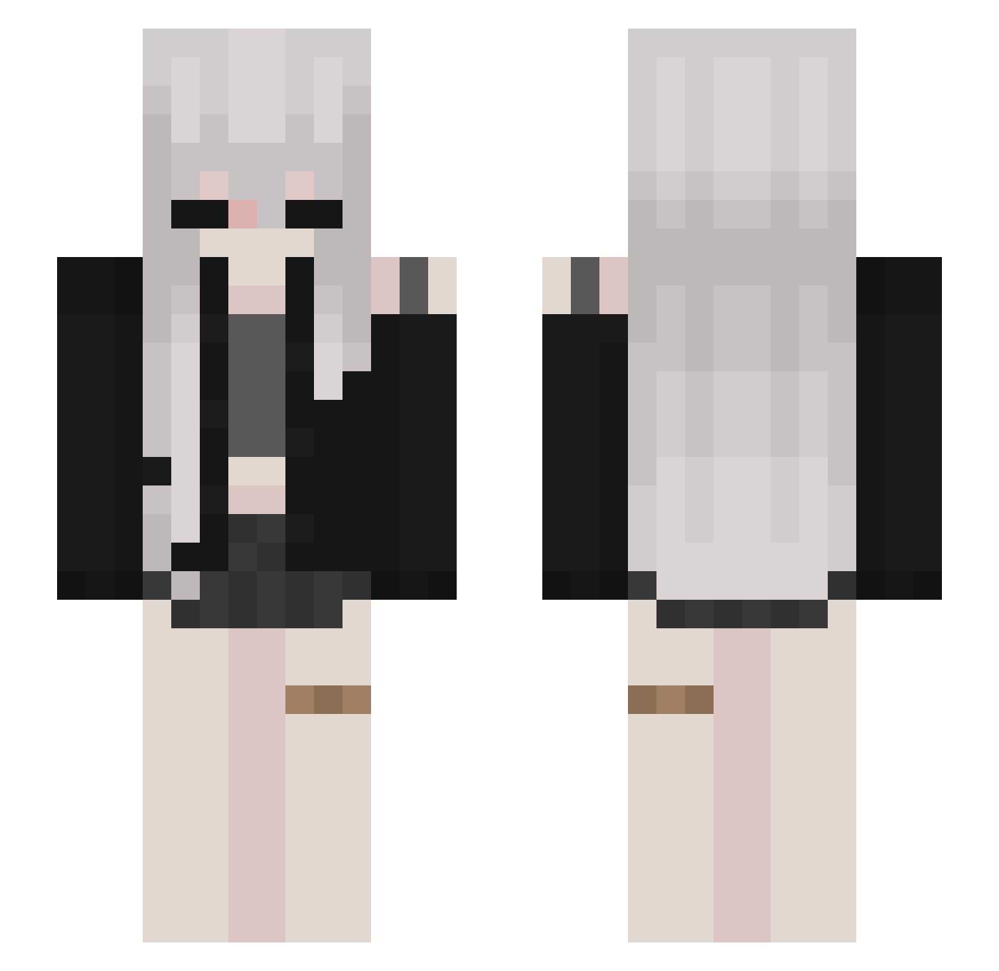 putonheadphones Minecraft skin, front and back view