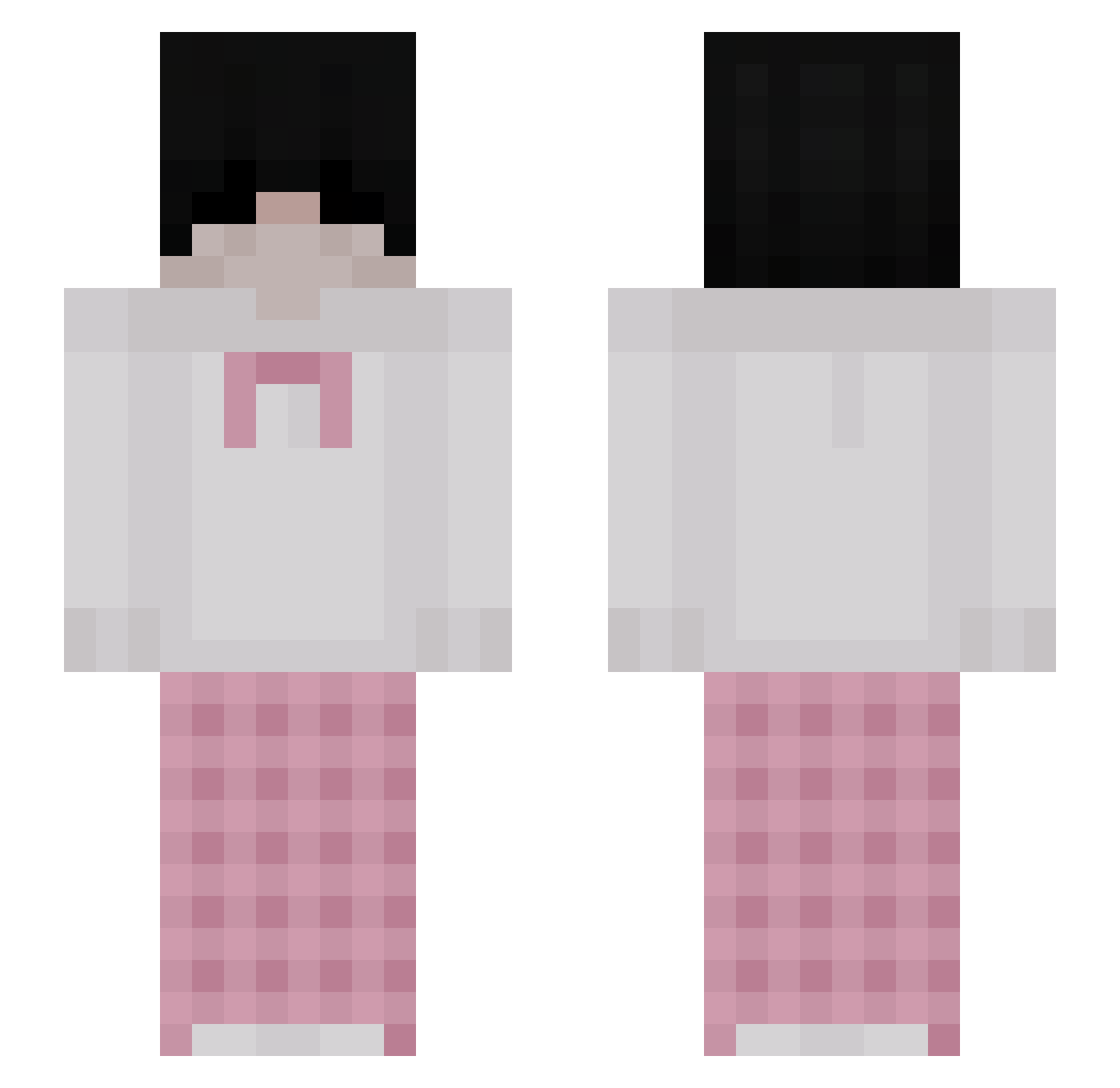 skupienie Minecraft skin, front and back view