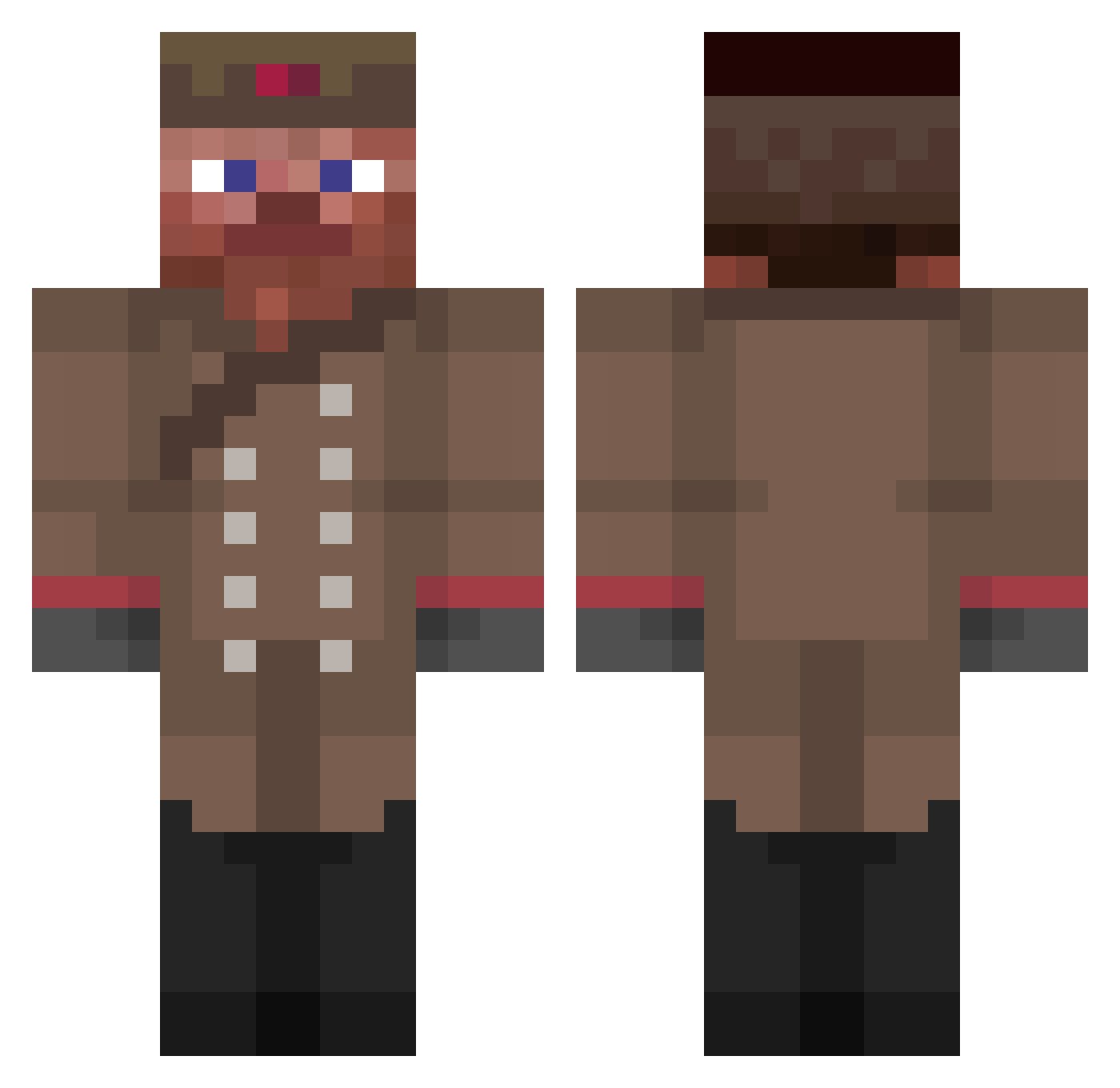 Lui_Zan_087 Minecraft skin, front and back view