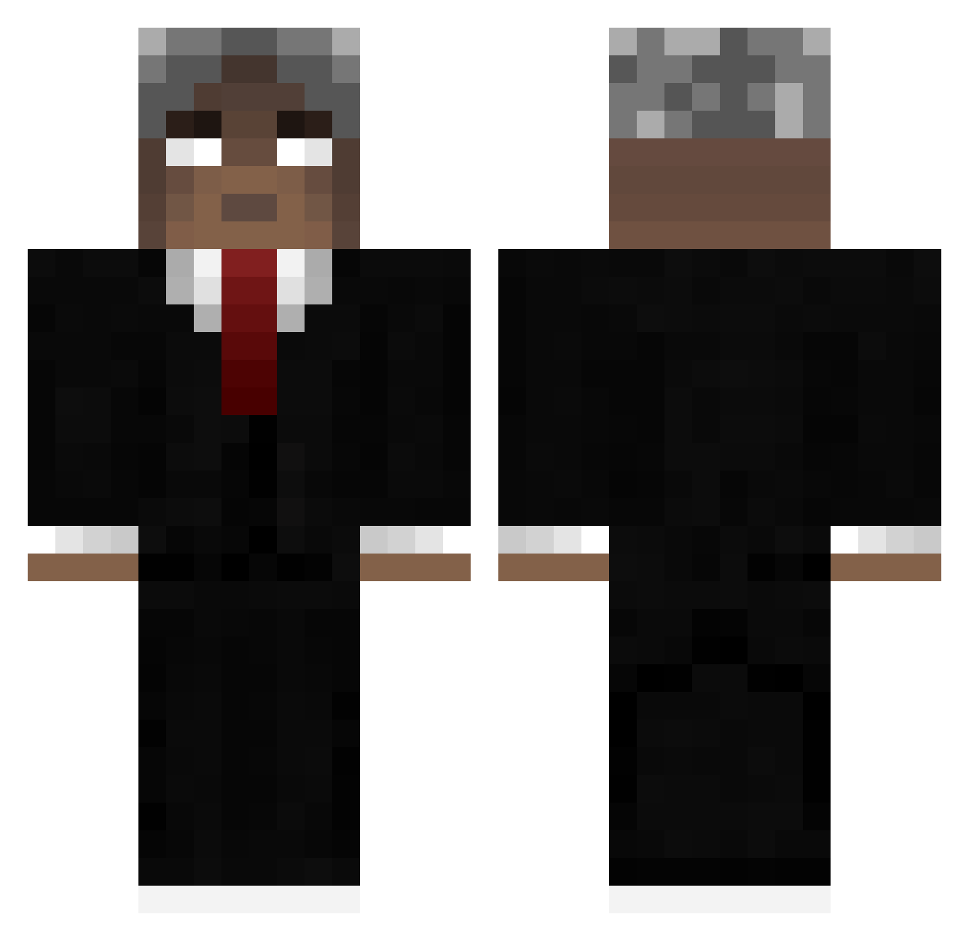 fiedzix Minecraft skin, front and back view