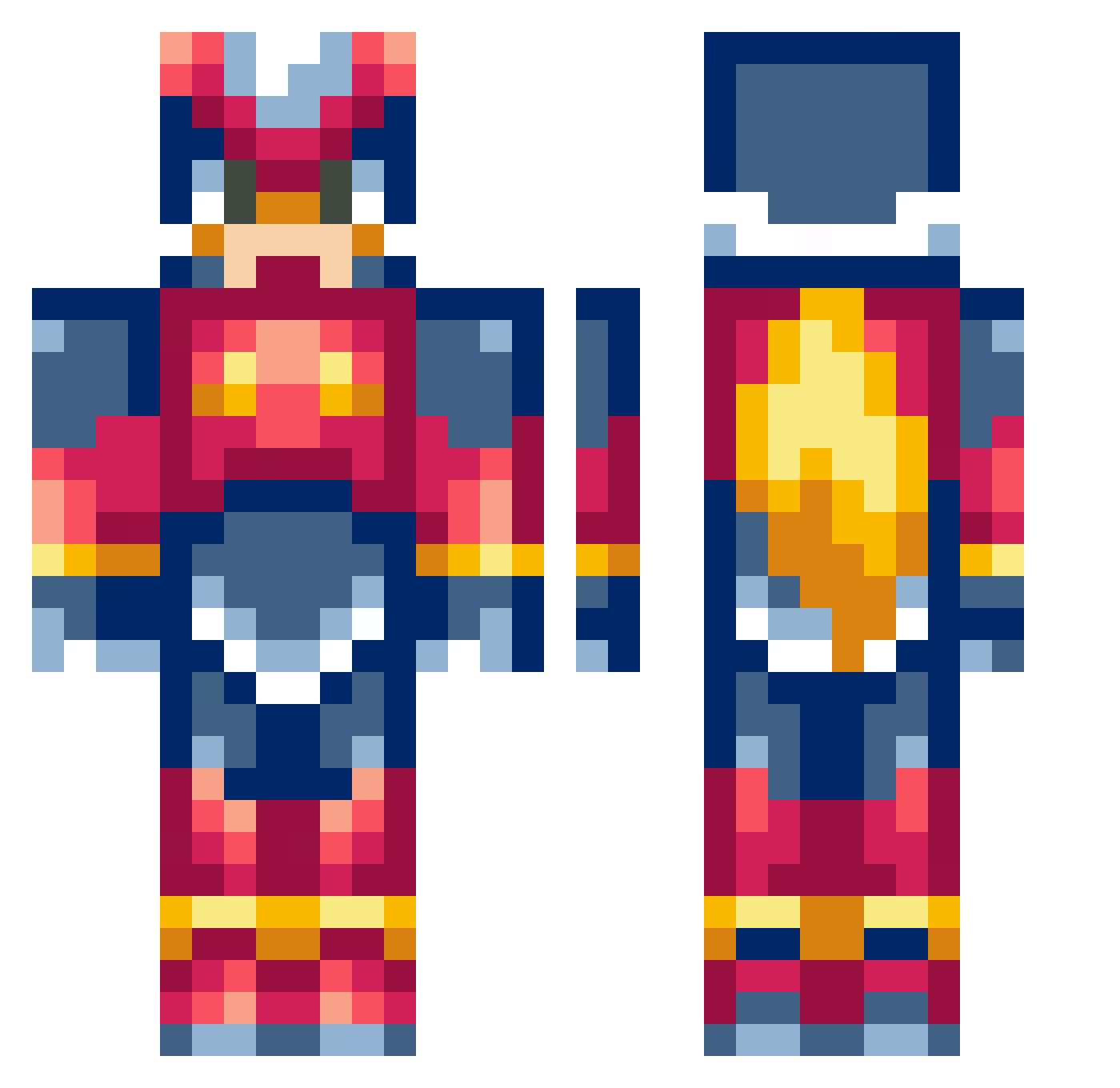 Killajo Minecraft skin, front and back view