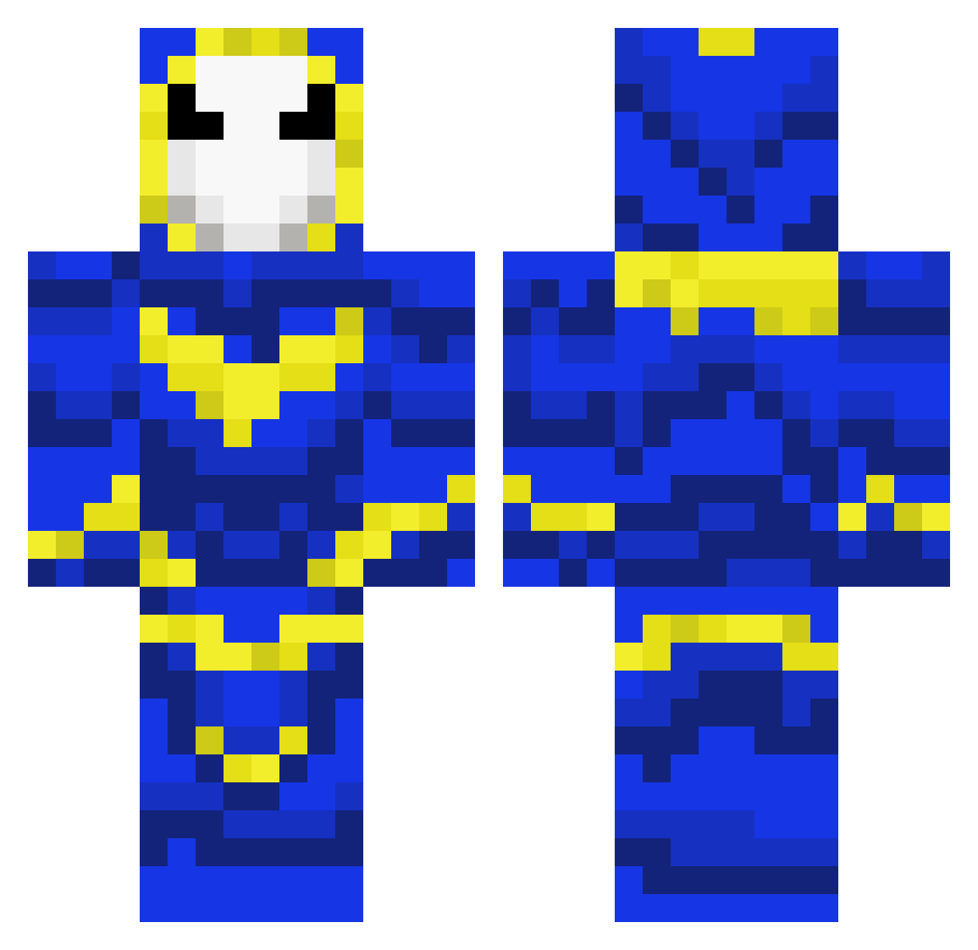 Relaxofan175 Minecraft skin, front and back view
