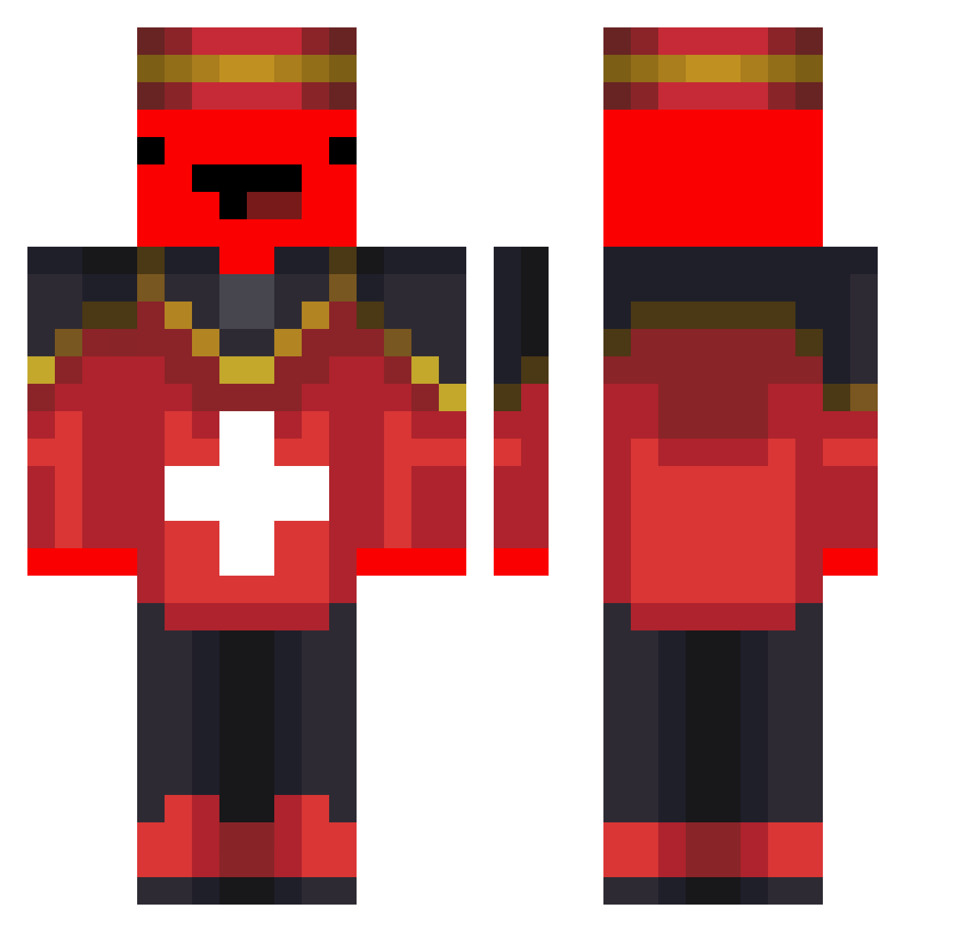 Nonos2Chien Minecraft skin, front and back view