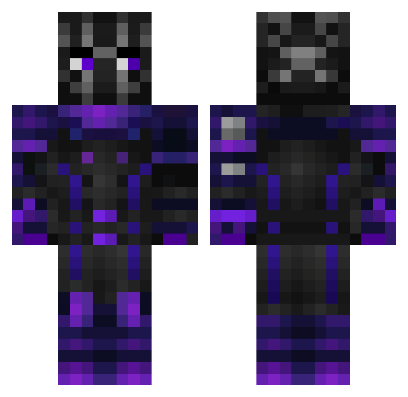 Couleur Minecraft skin, front and back view