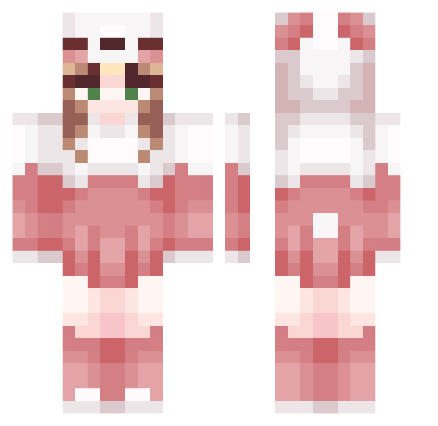 xkyyx9 Minecraft skin, front and back view