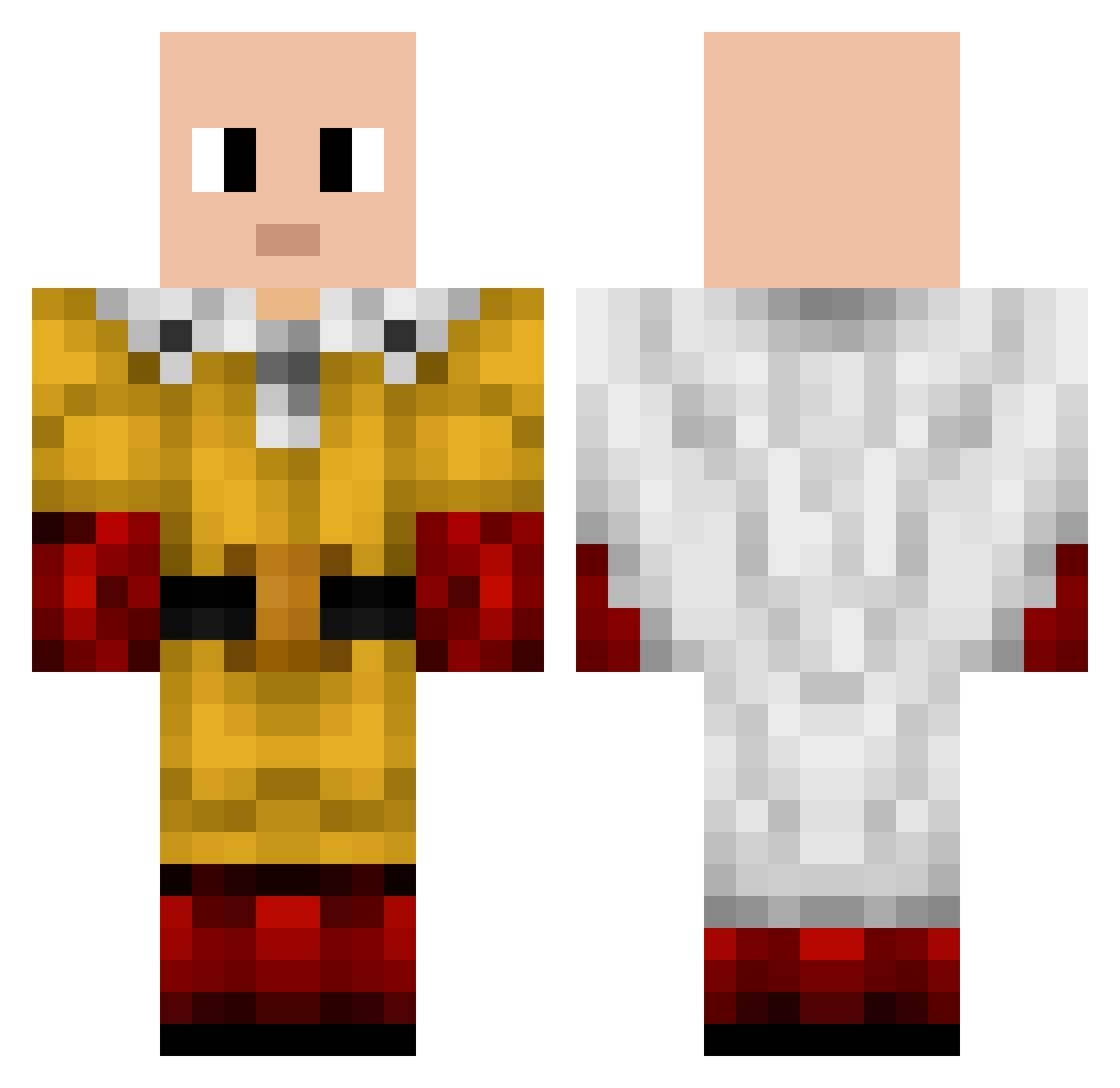 LiGhTLNO Minecraft skin, front and back view