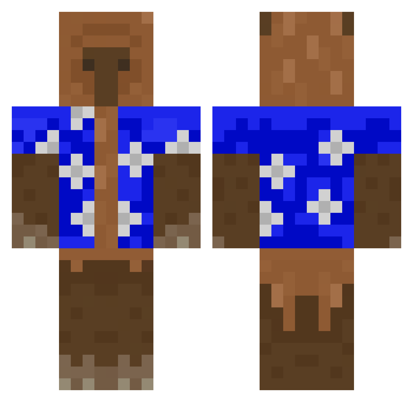 Relentinq2 Minecraft skin, front and back view