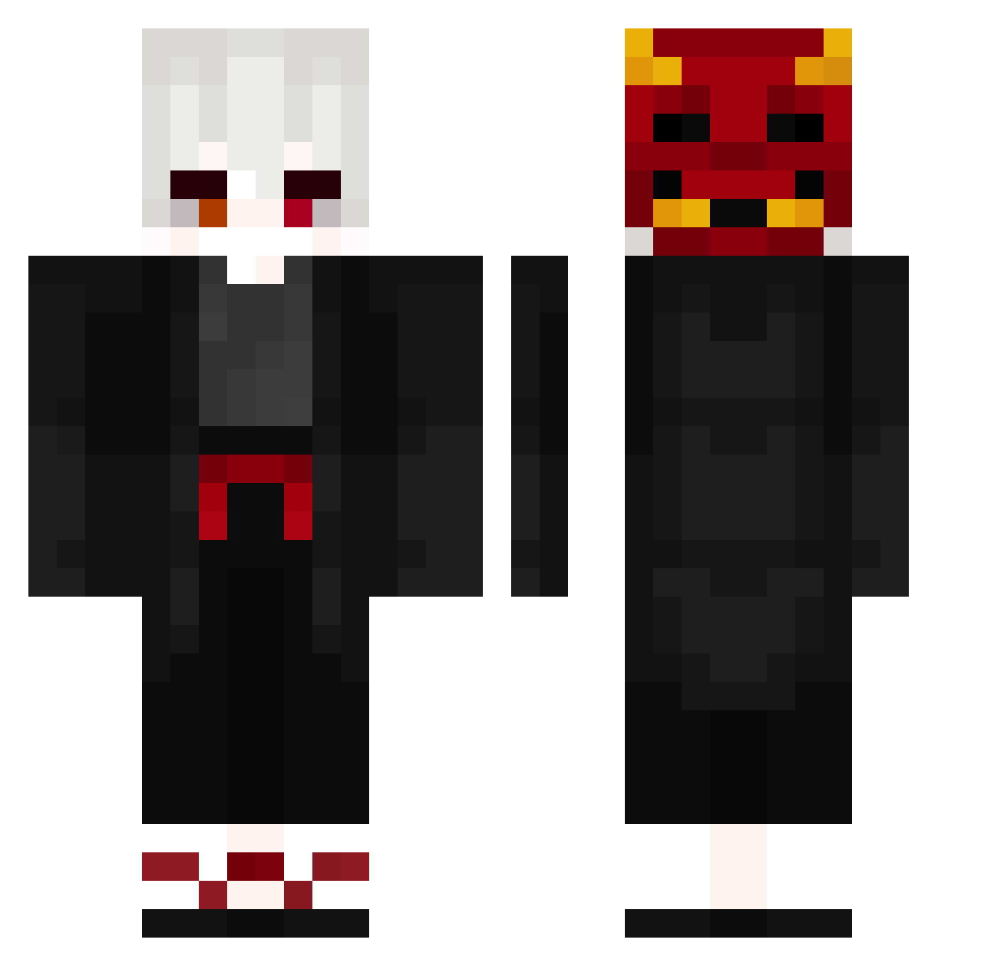 dulraenn Minecraft skin, front and back view