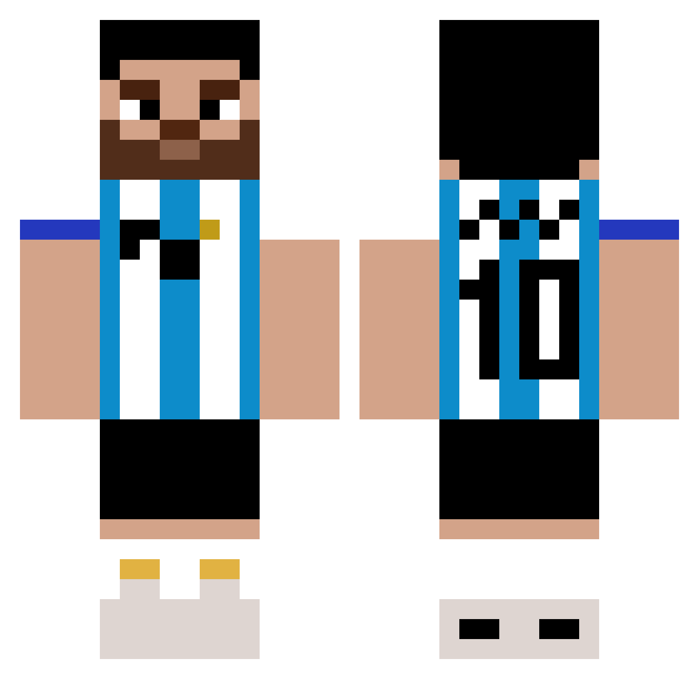 Pinguinzin110 Minecraft skin, front and back view