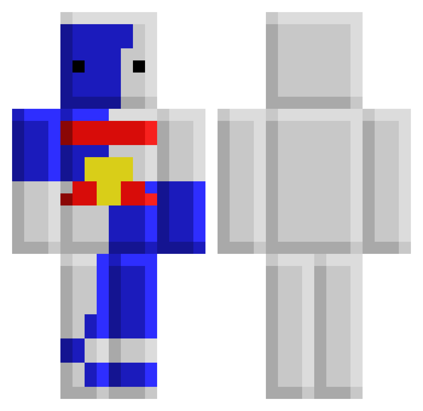 Butler32143 Minecraft skin, front and back view