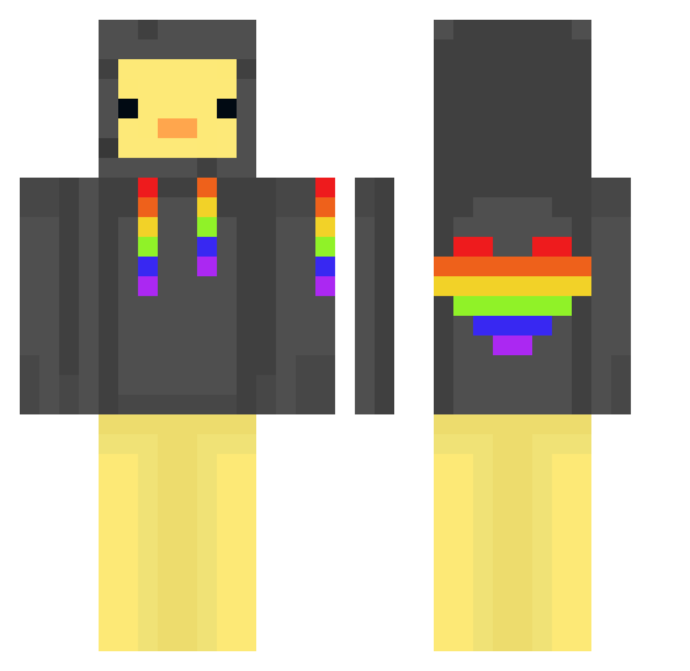 Zues_godpower Minecraft skin, front and back view