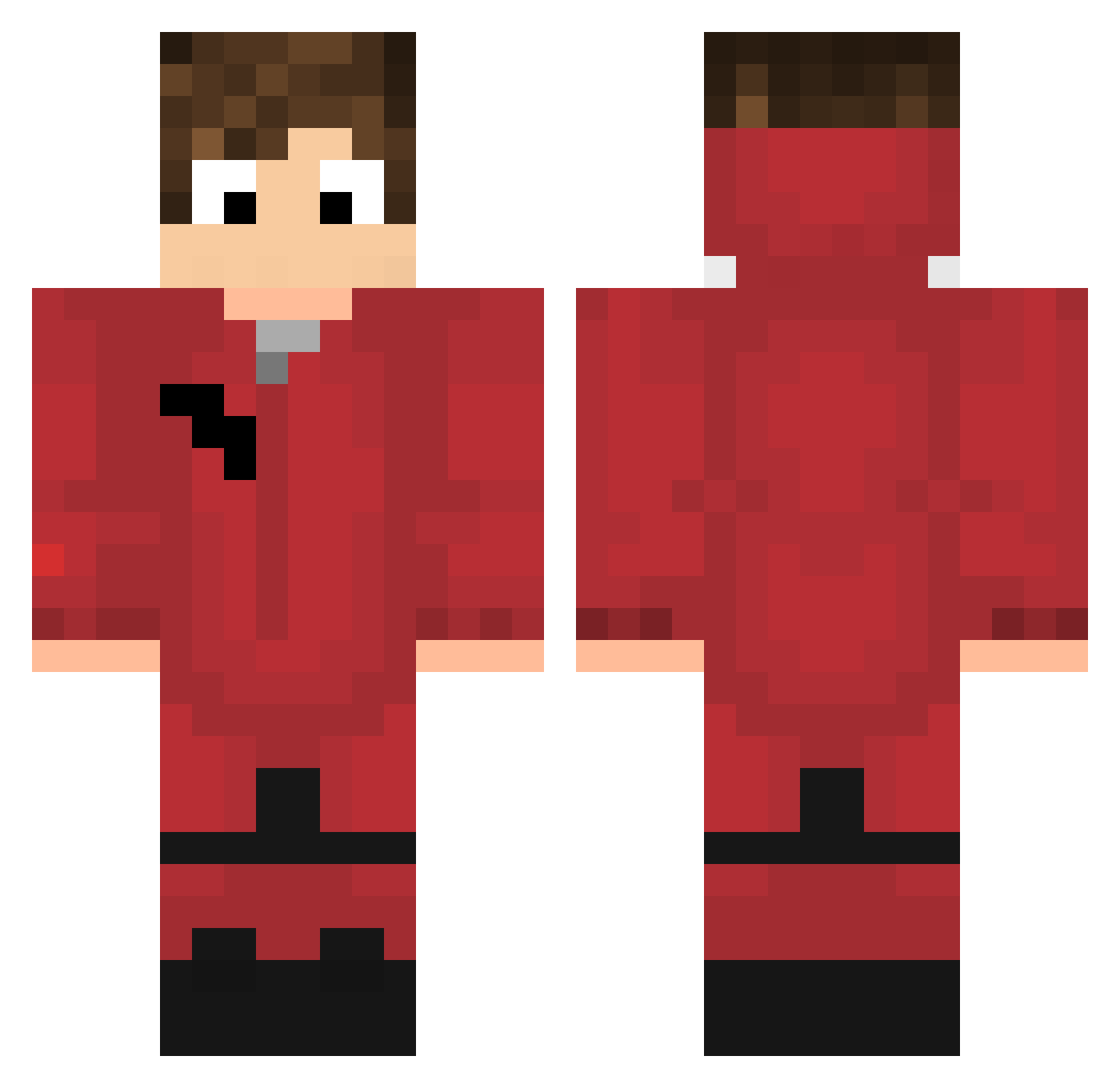 ImGi0va Minecraft skin, front and back view