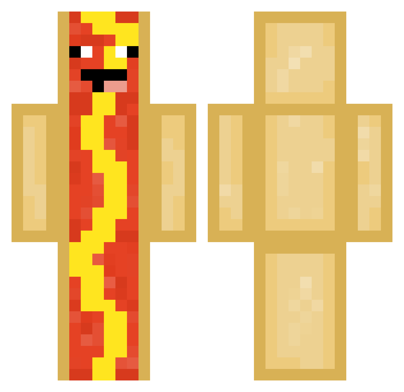 l0vegal0re Minecraft skin, front and back view