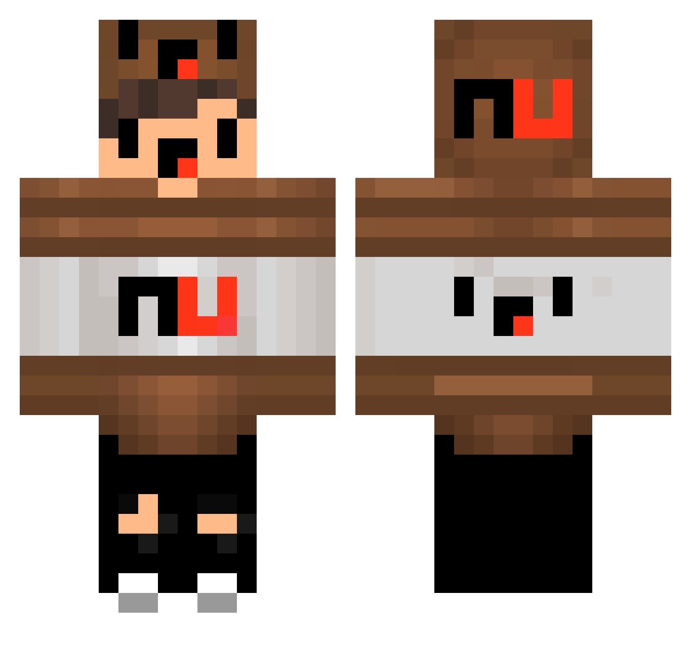 Styrax Minecraft skin, front and back view