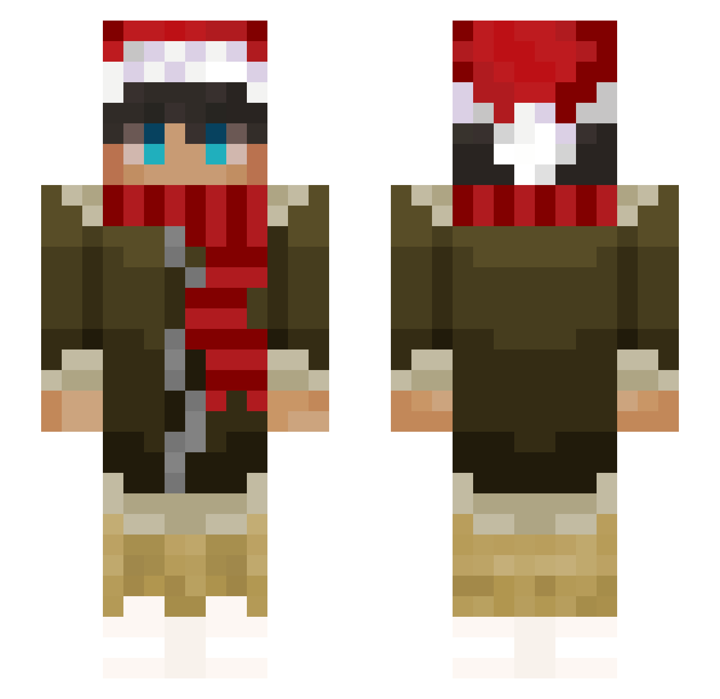 Stfowek Minecraft skin, front and back view