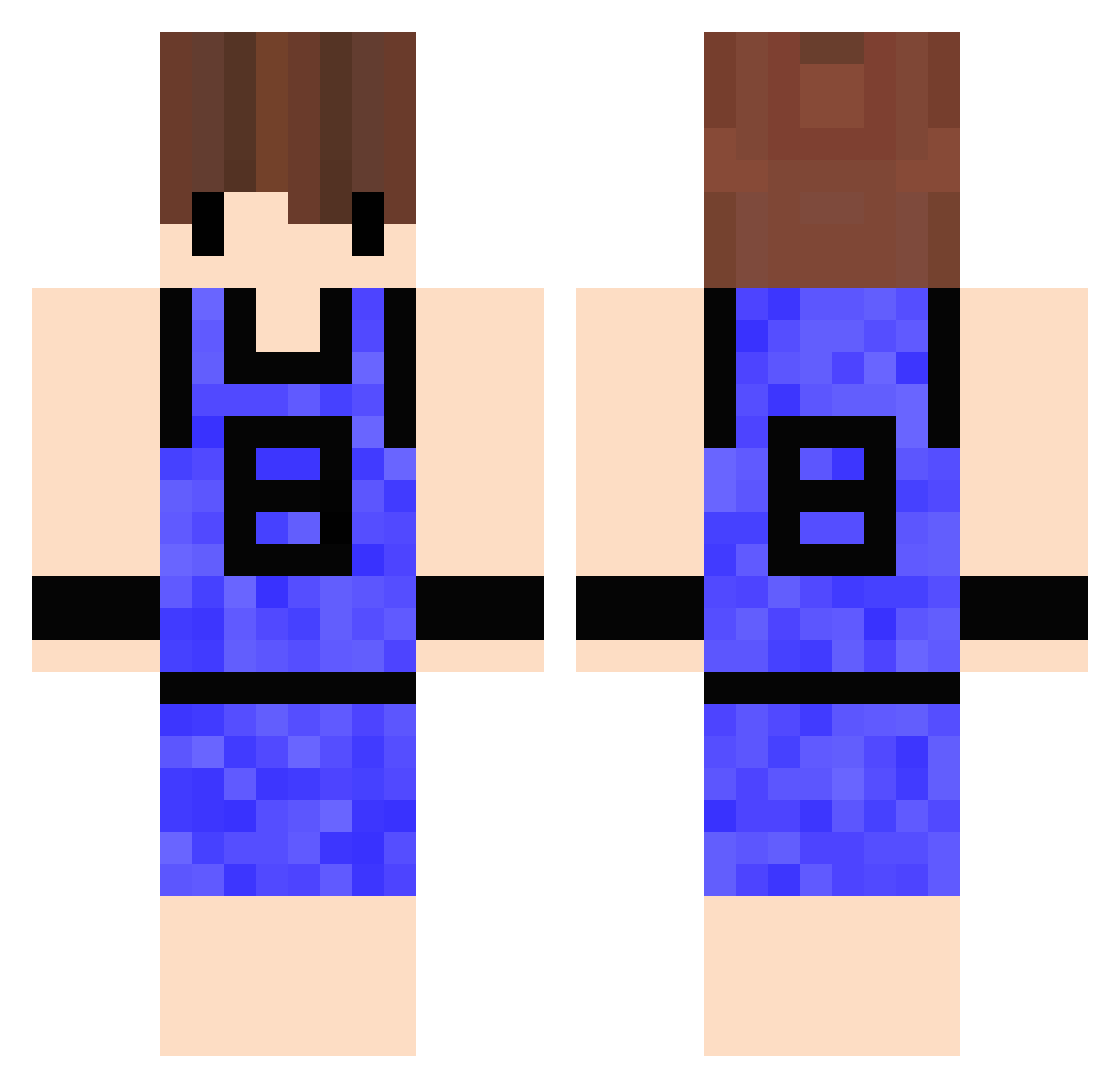 Fiish_ Minecraft skin, front and back view