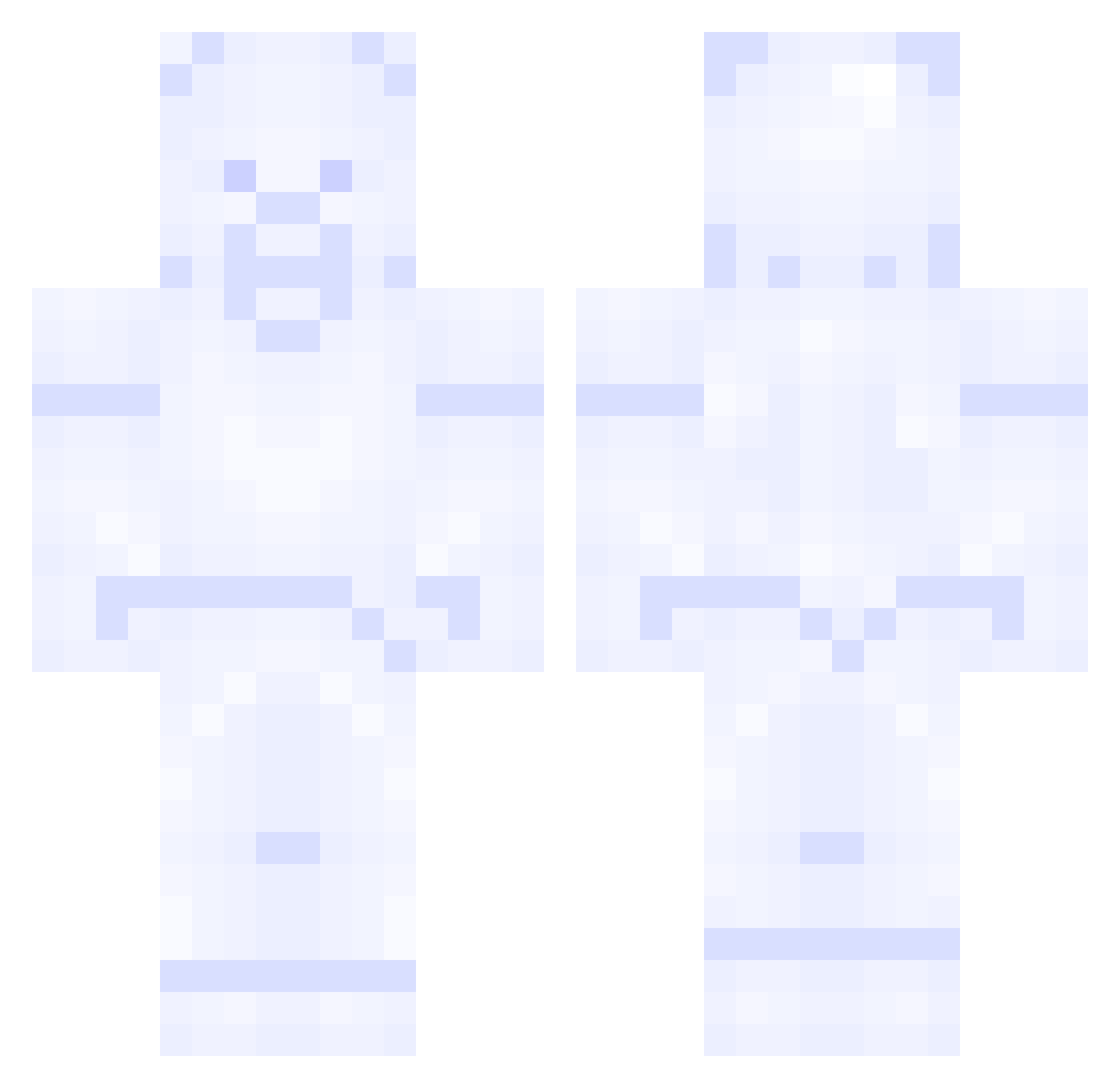 Ebbethemaster10 Minecraft skin, front and back view