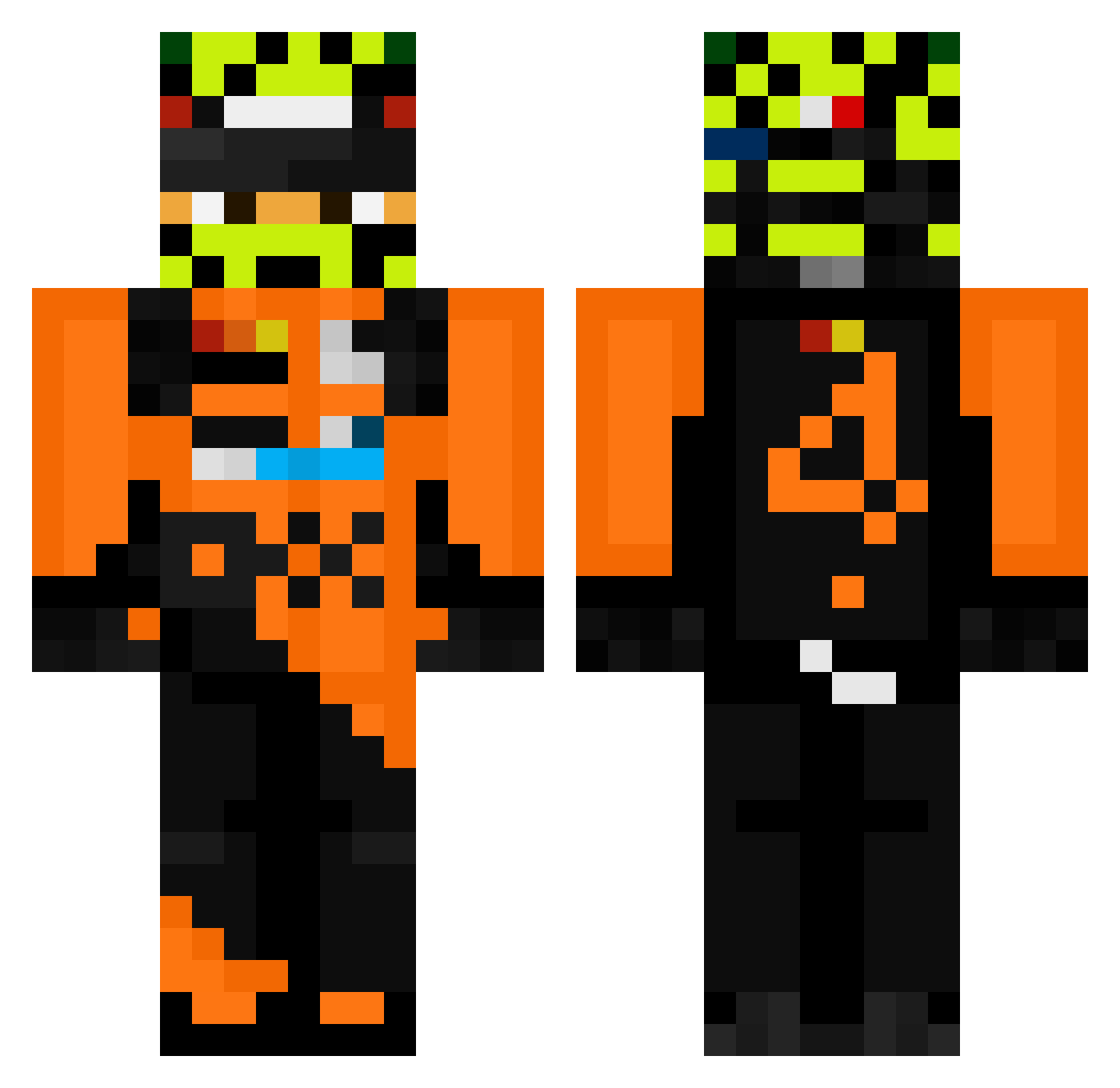 gusw2008 Minecraft skin, front and back view