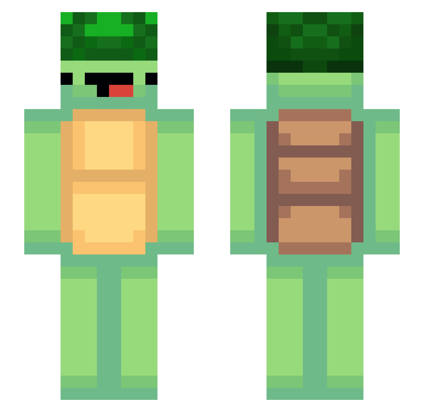 ReazZzon Minecraft skin, front and back view