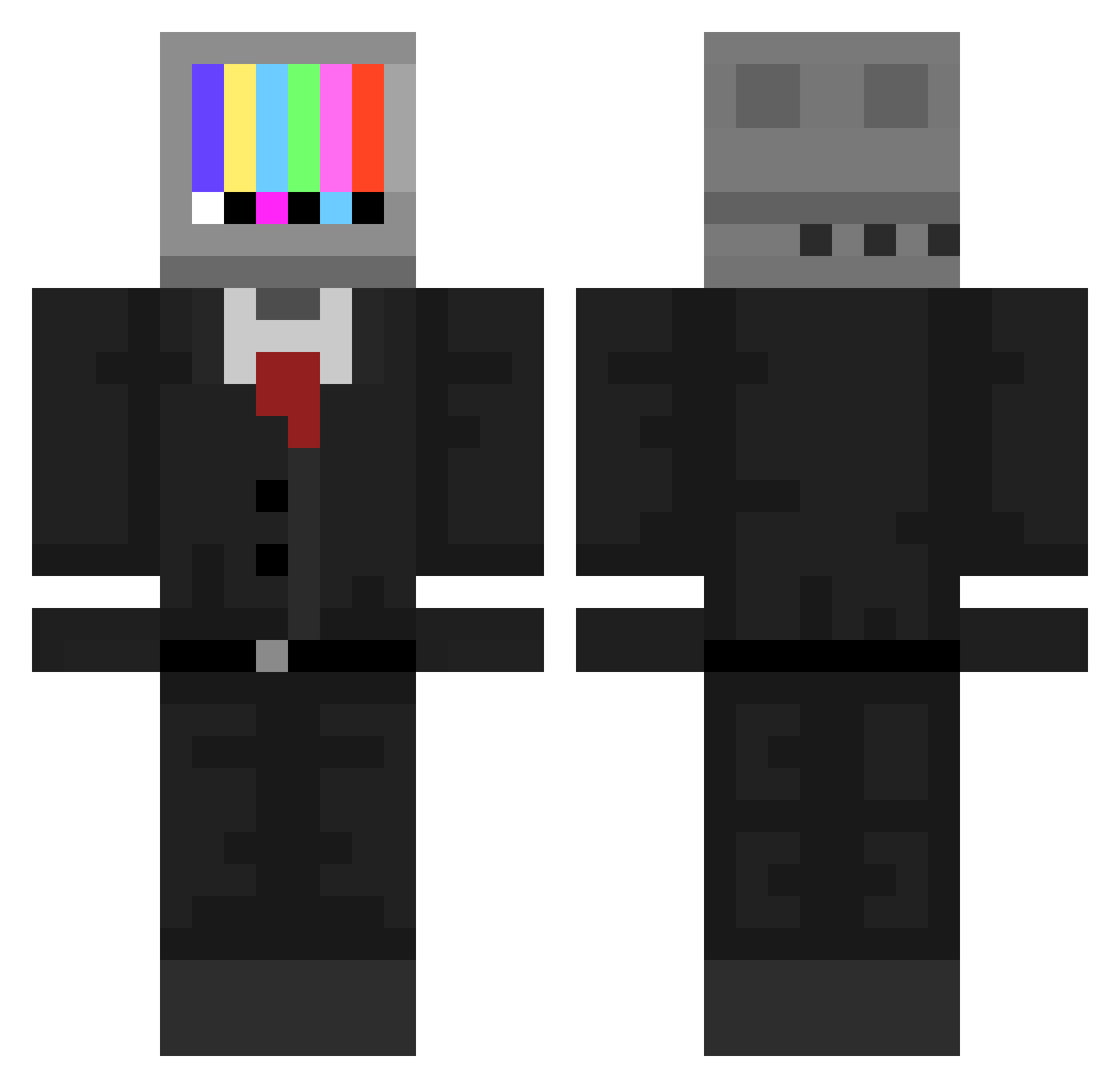 Optics01 Minecraft skin, front and back view