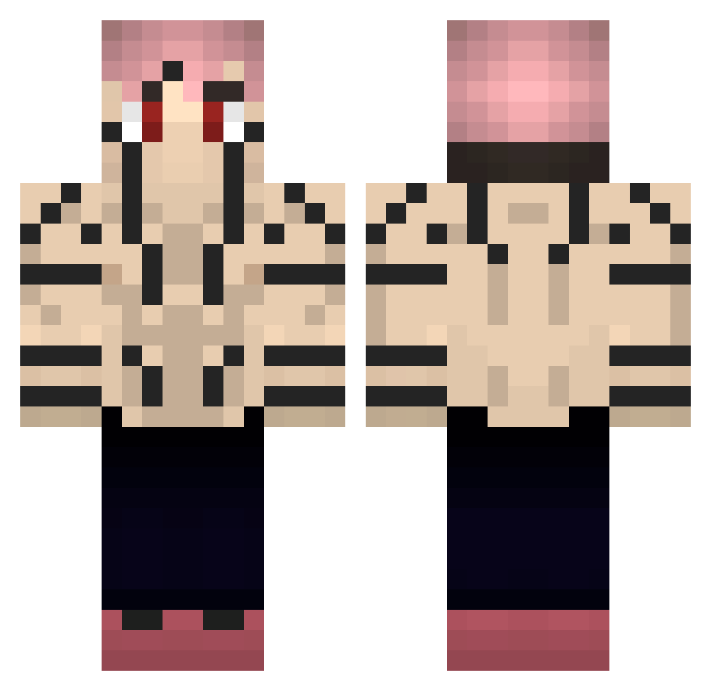 madlike1337 Minecraft skin, front and back view