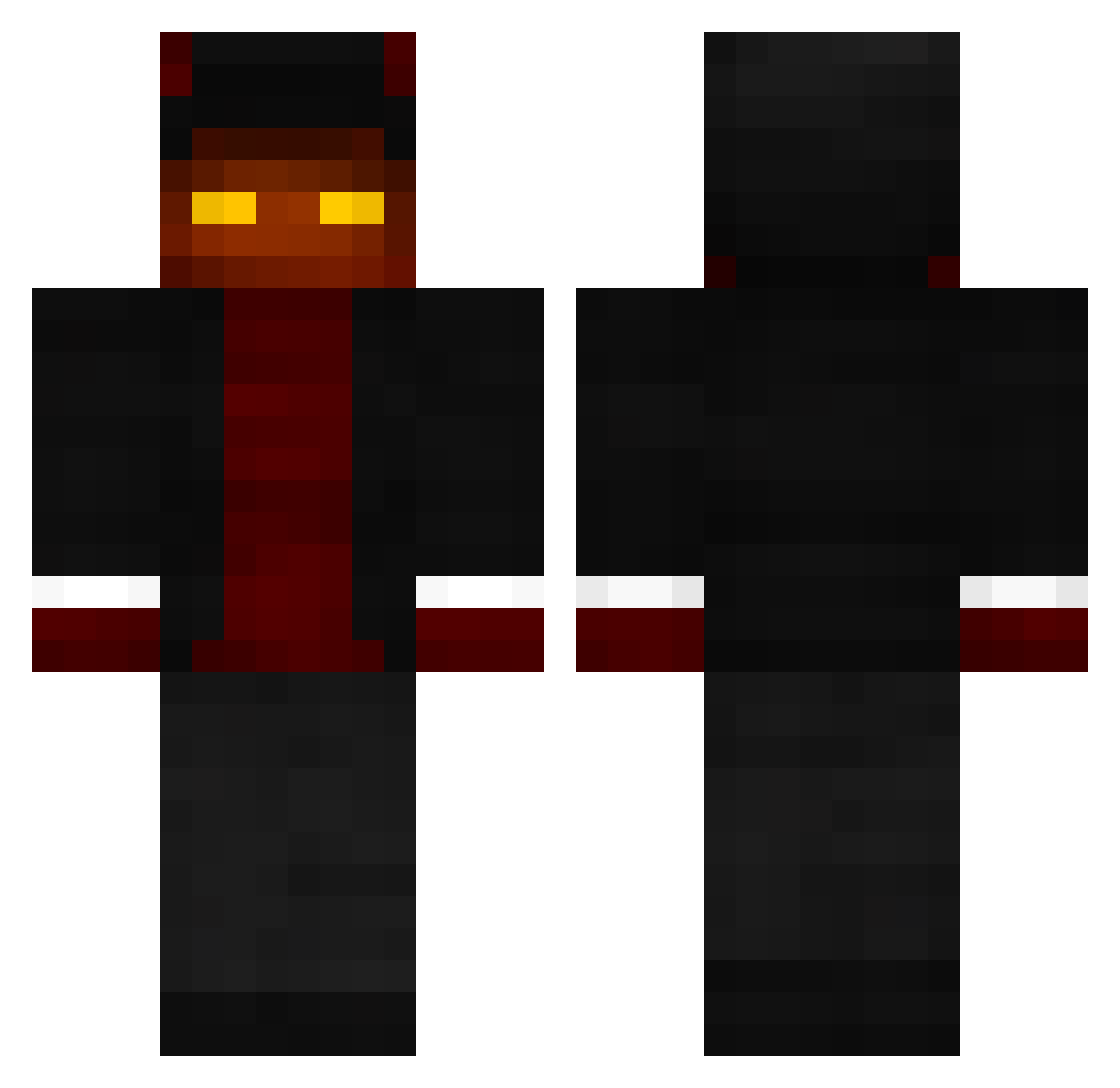 PrinceCharII Minecraft skin, front and back view