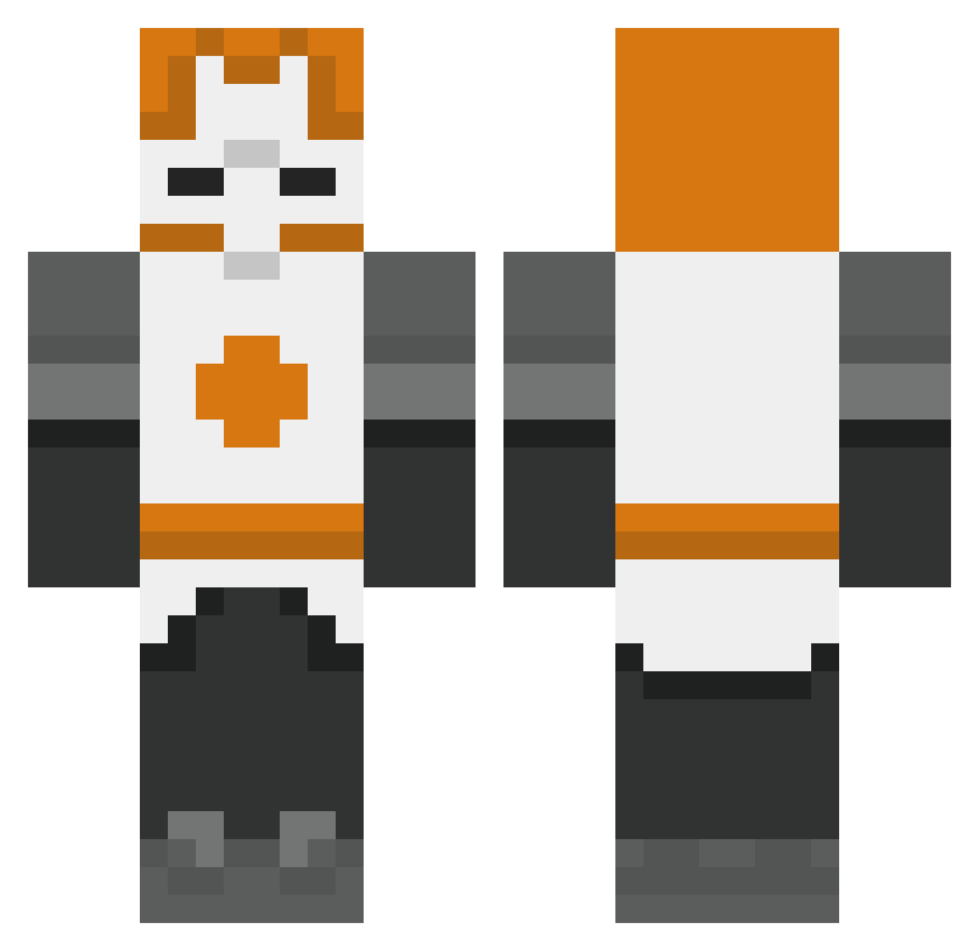 sleesherj Minecraft skin, front and back view
