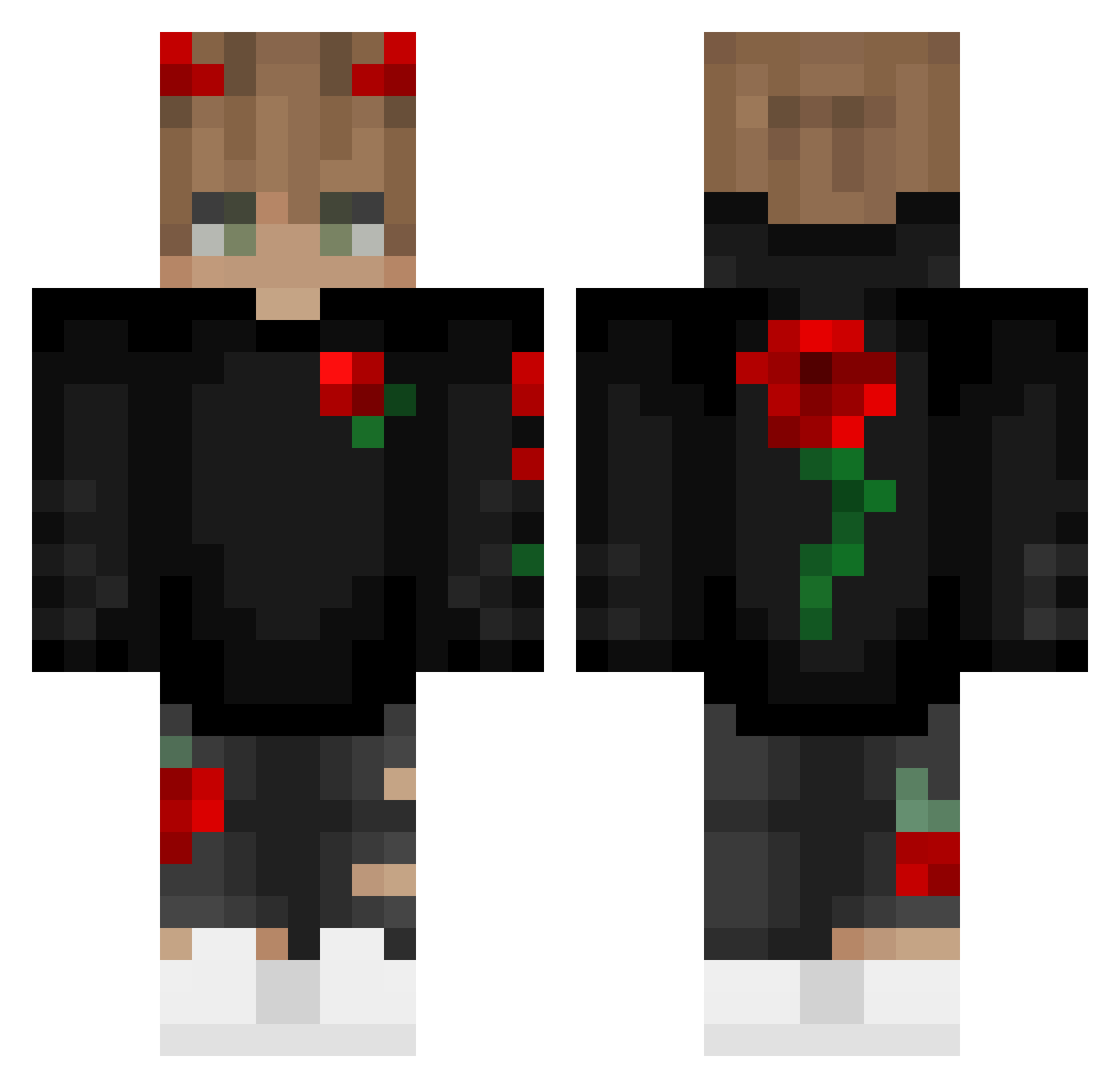 qtLacuna Minecraft skin, front and back view