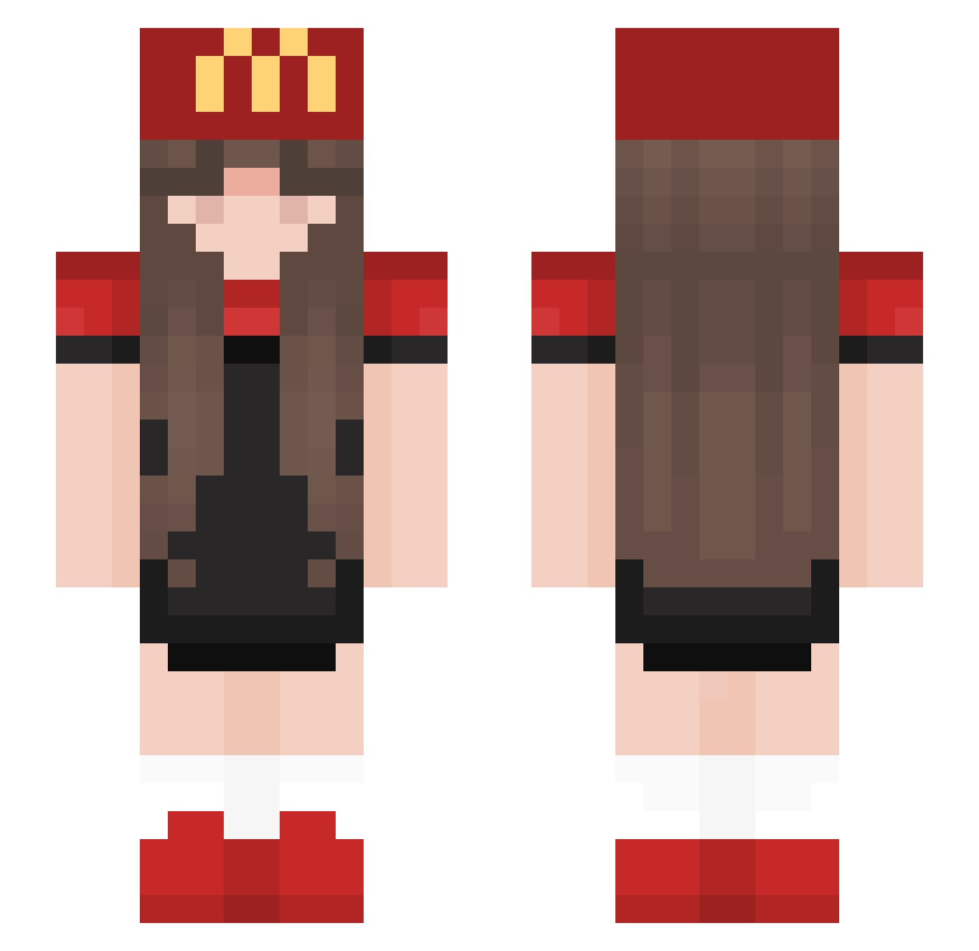 McDcnalds Minecraft skin, front and back view