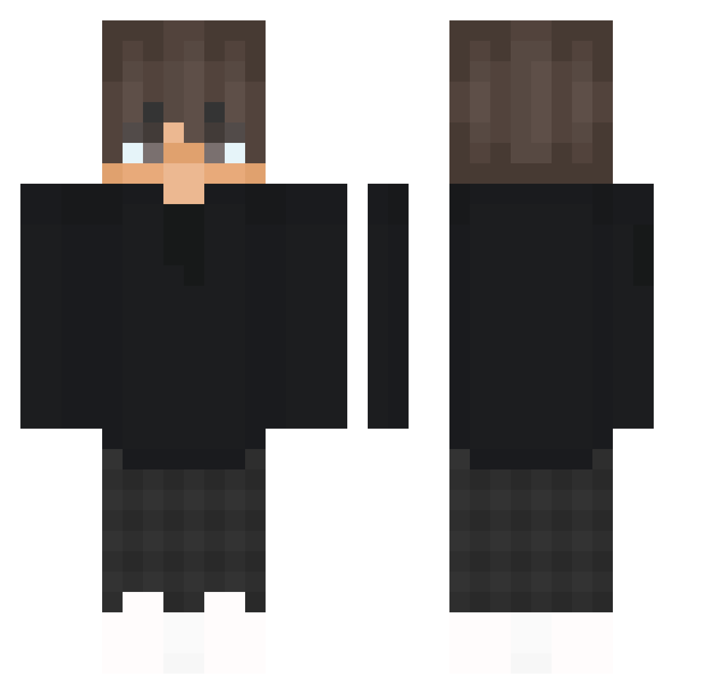 zekyn8 Minecraft skin, front and back view