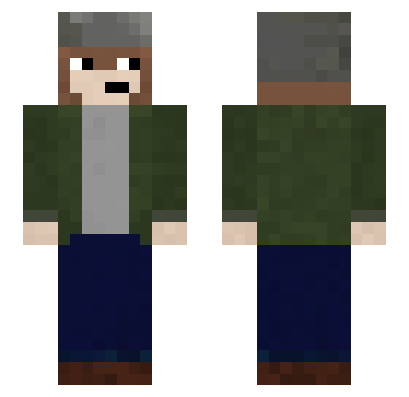 PENKET Minecraft skin, front and back view