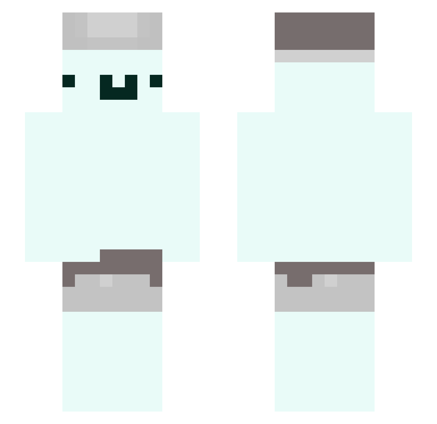 2K23DUDE Minecraft skin, front and back view