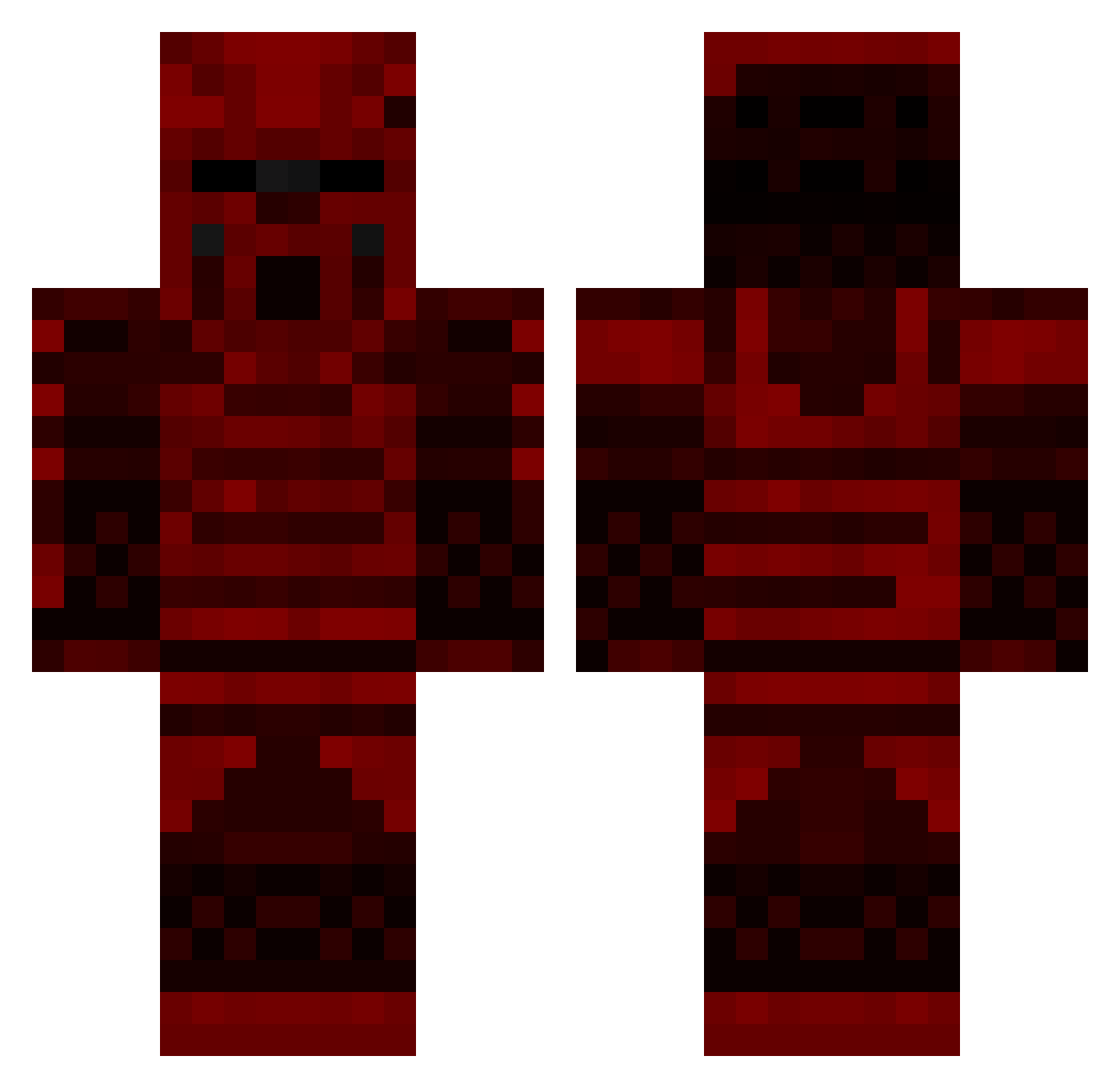 Vecture Minecraft skin, front and back view