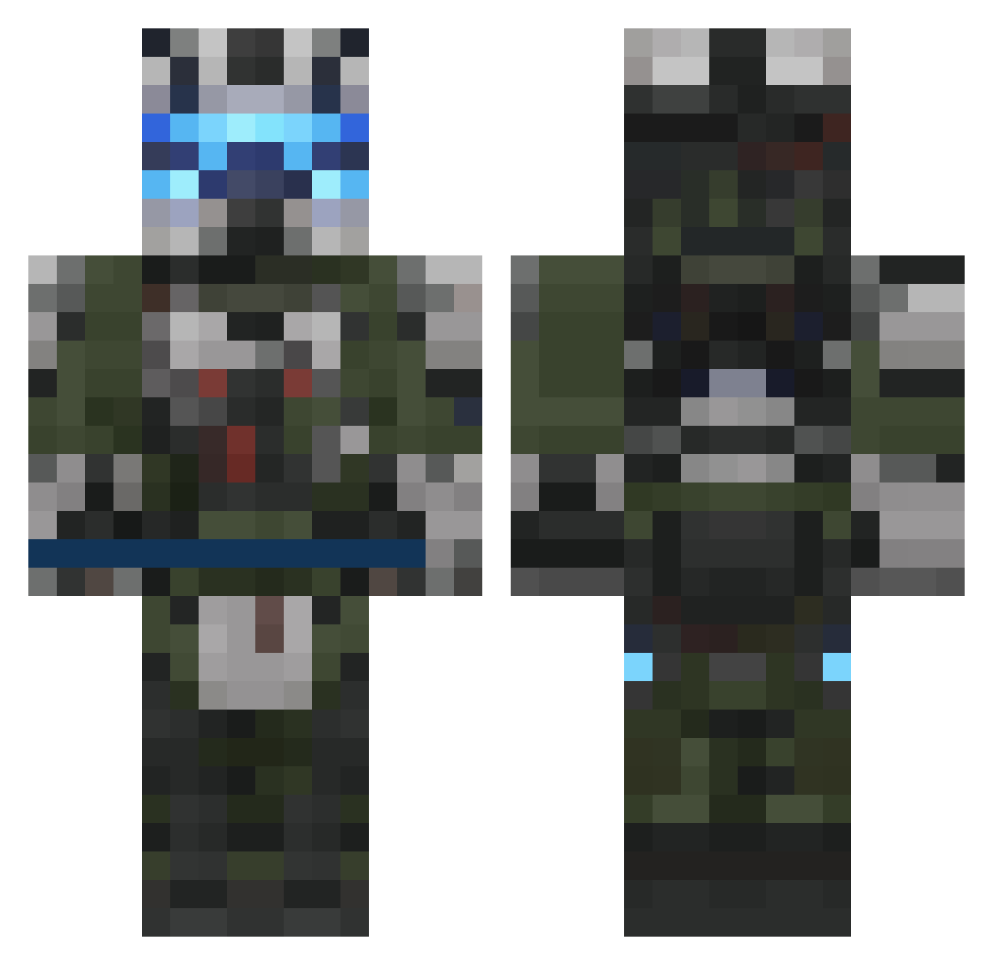 GinormousUnc Minecraft skin, front and back view