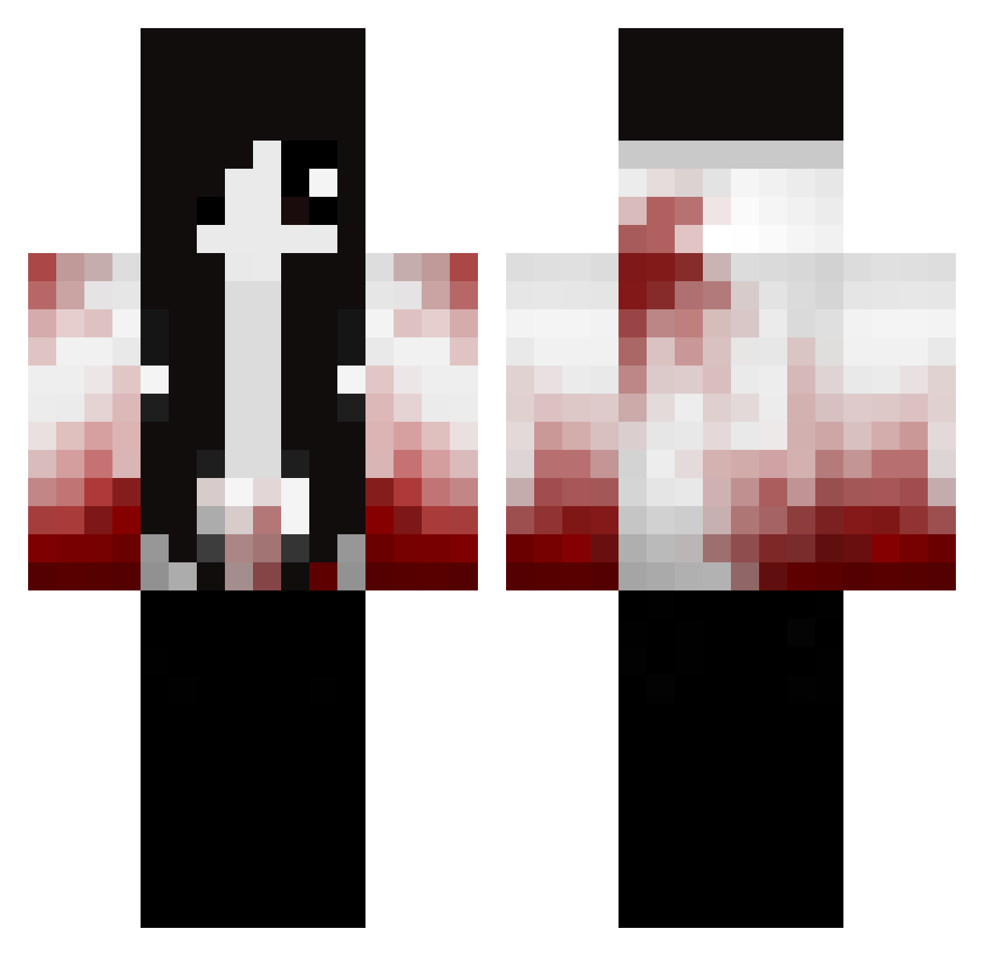 xXDarkSoul420Xx Minecraft skin, front and back view