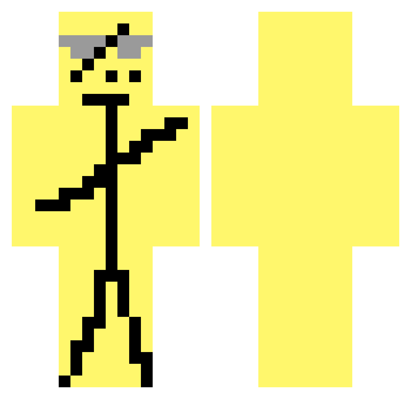 AH1504 Minecraft skin, front and back view