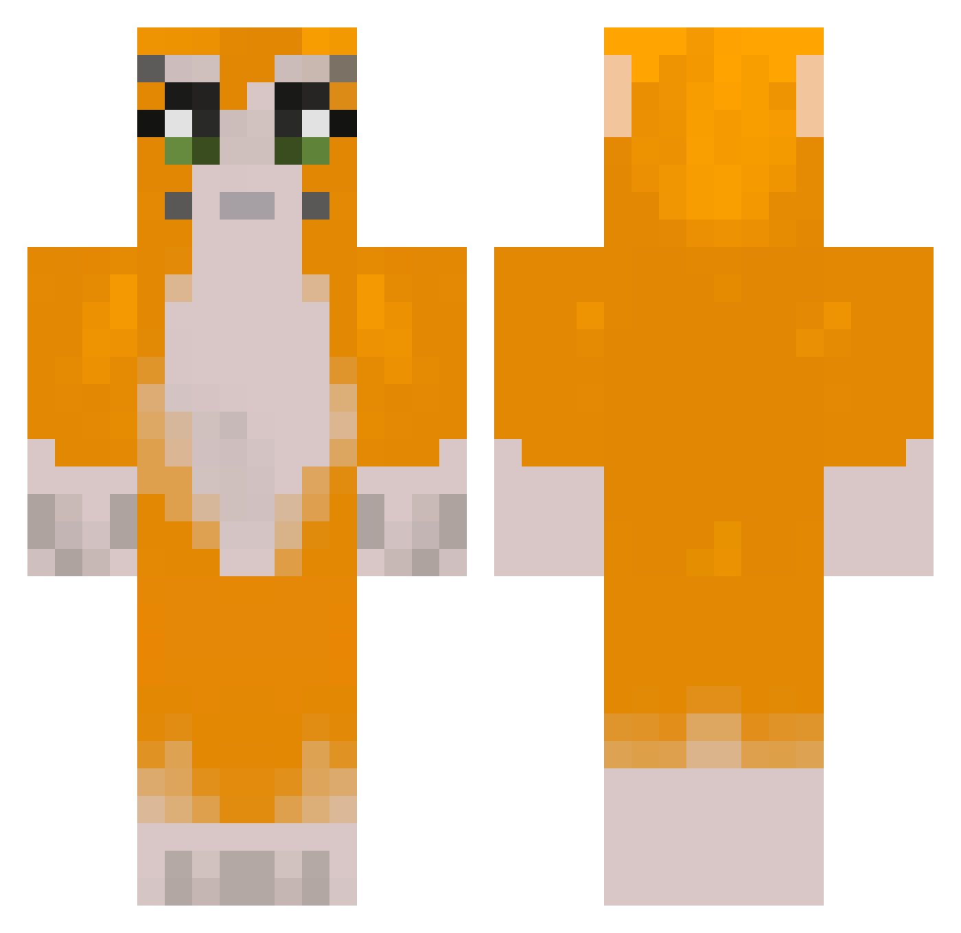 SourChocolates Minecraft skin, front and back view
