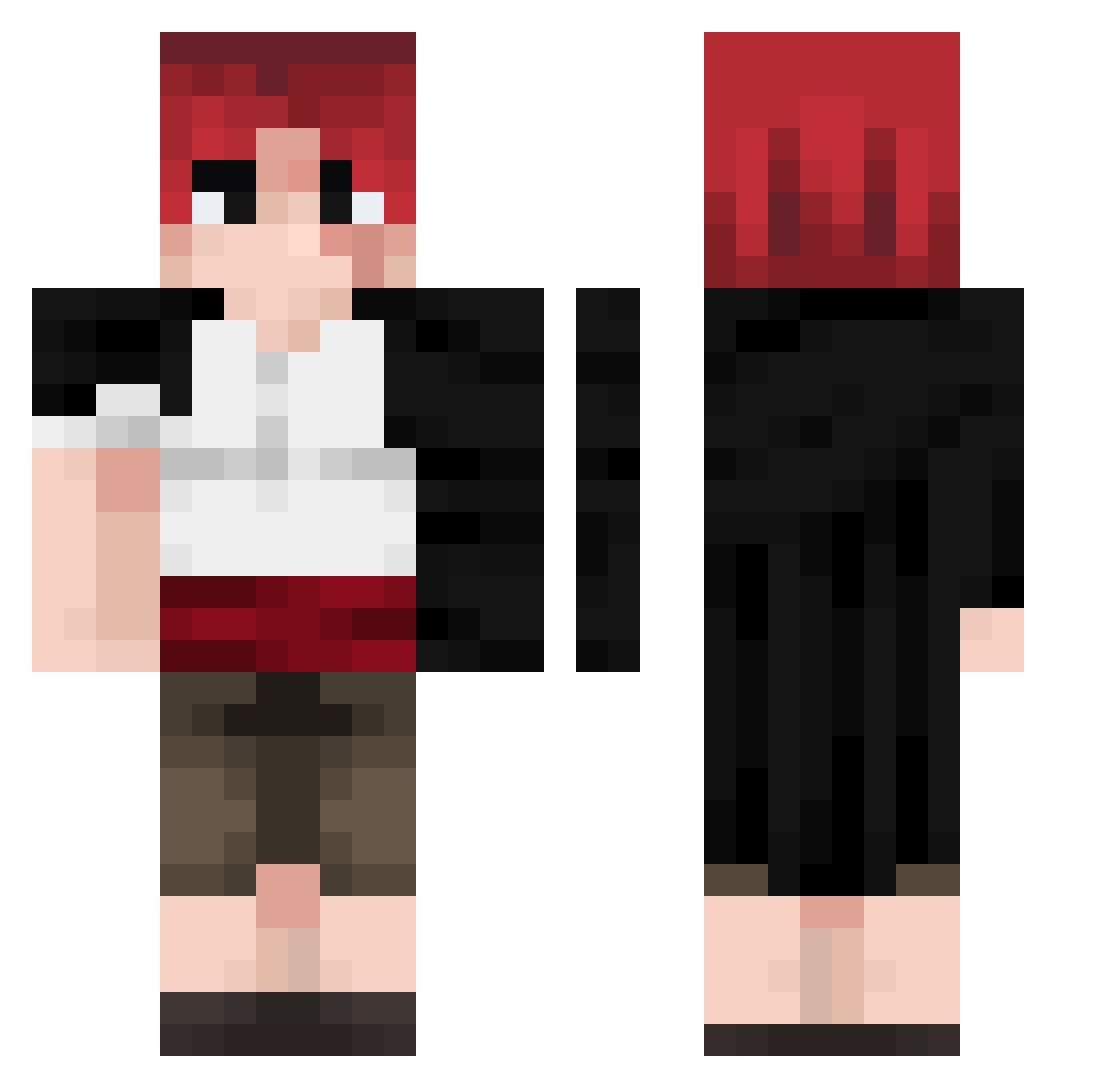 Generacia Minecraft skin, front and back view