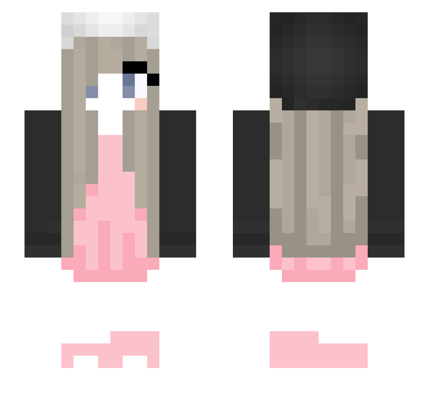 XanderLopez Minecraft skin, front and back view