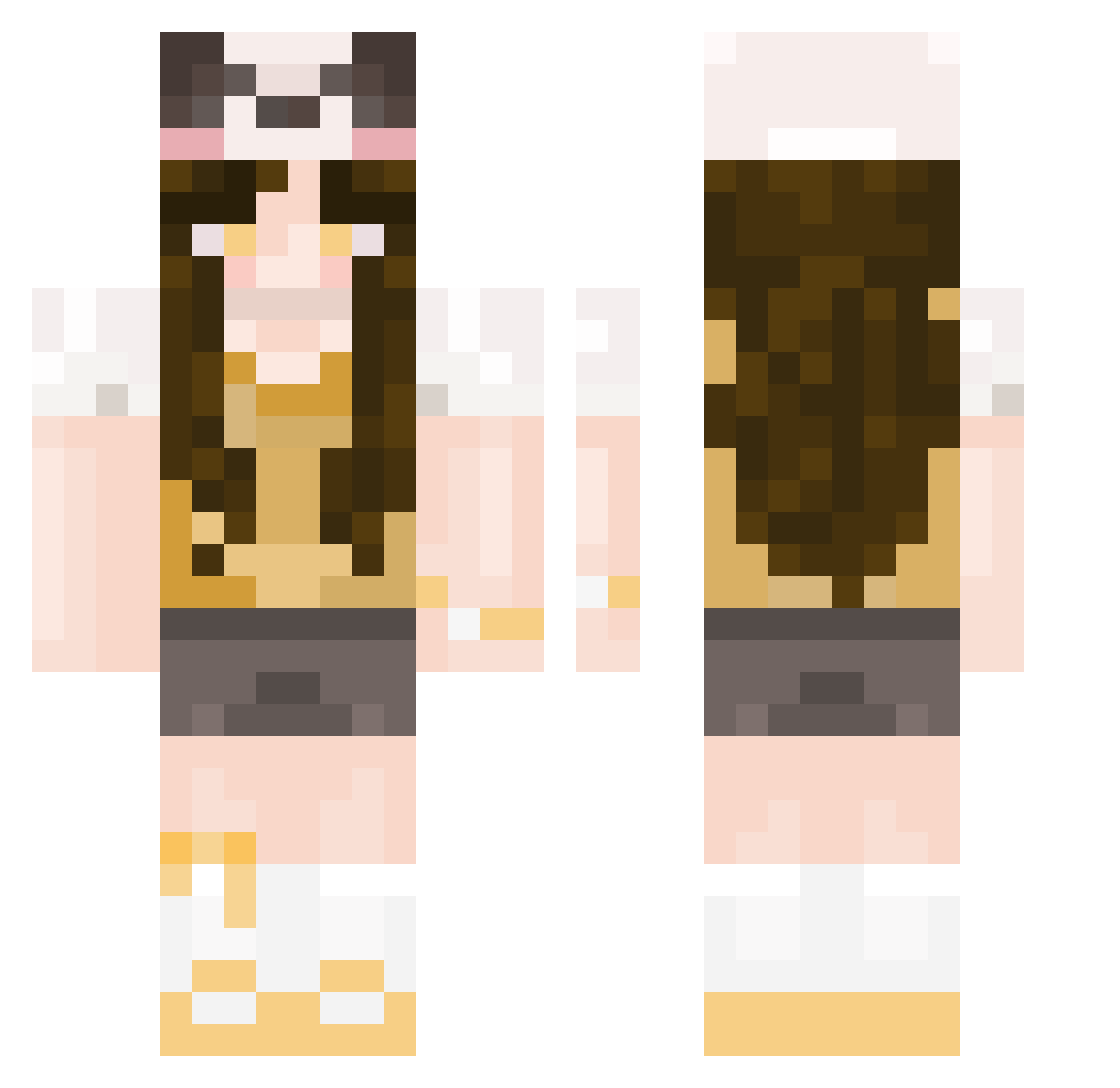 CineOfFrance Minecraft skin, front and back view