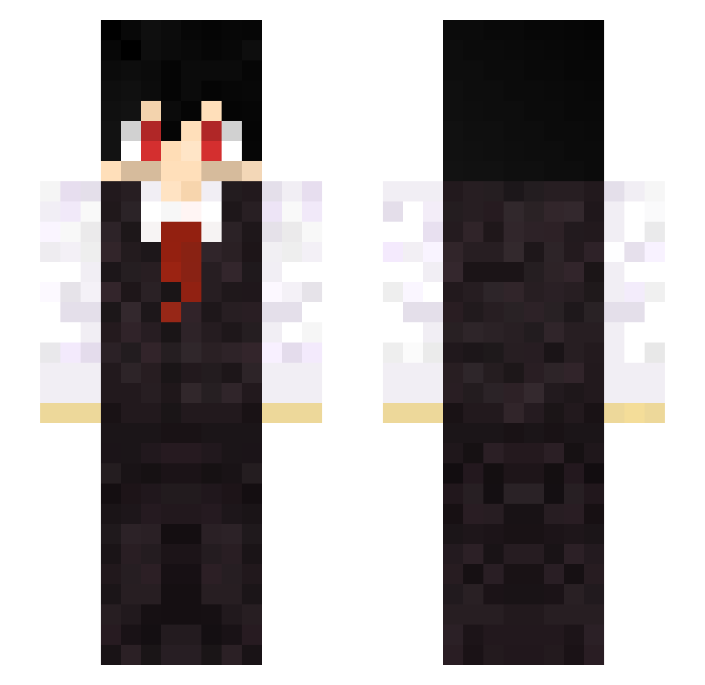 zFeuMC Minecraft skin, front and back view